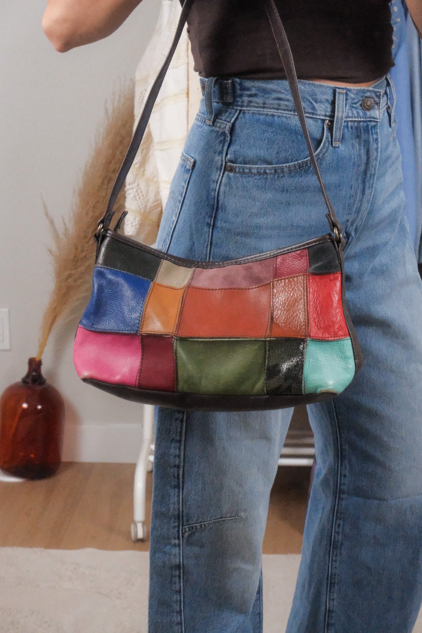 Vintage x Wilsons Leather x Leather Patchwork Purse