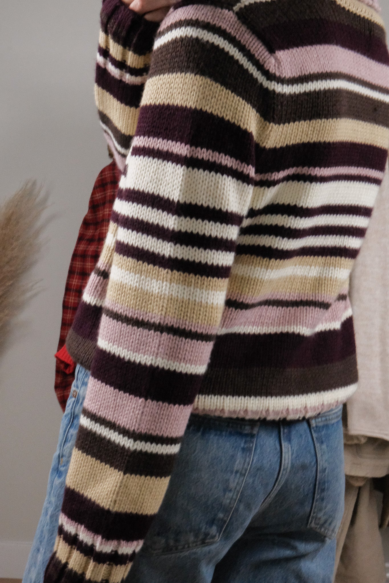 Vintage x Deadstock x Striped Turtleneck Sweater (L)