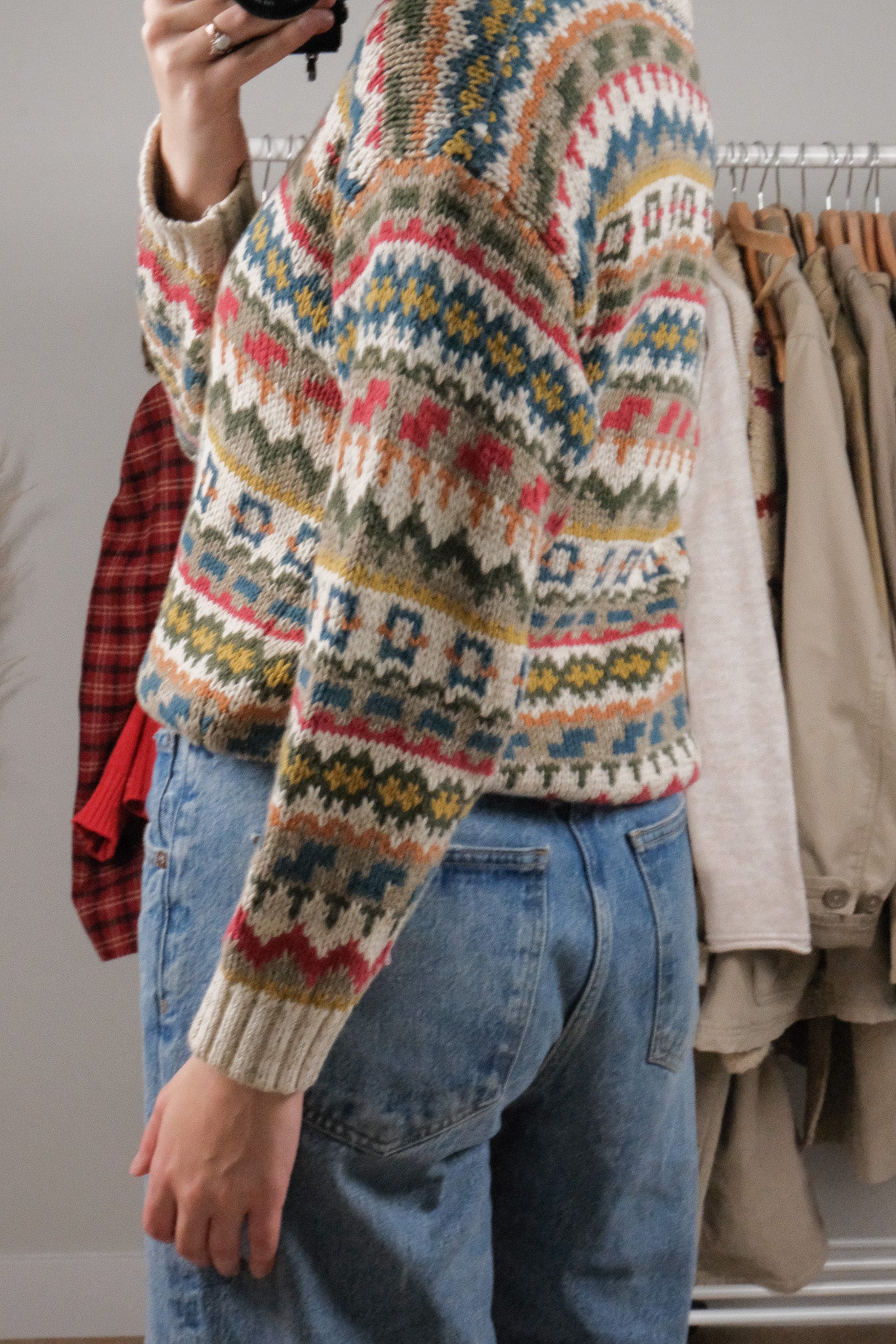 Vintage x Patterned Cotton Knit (XS/S)