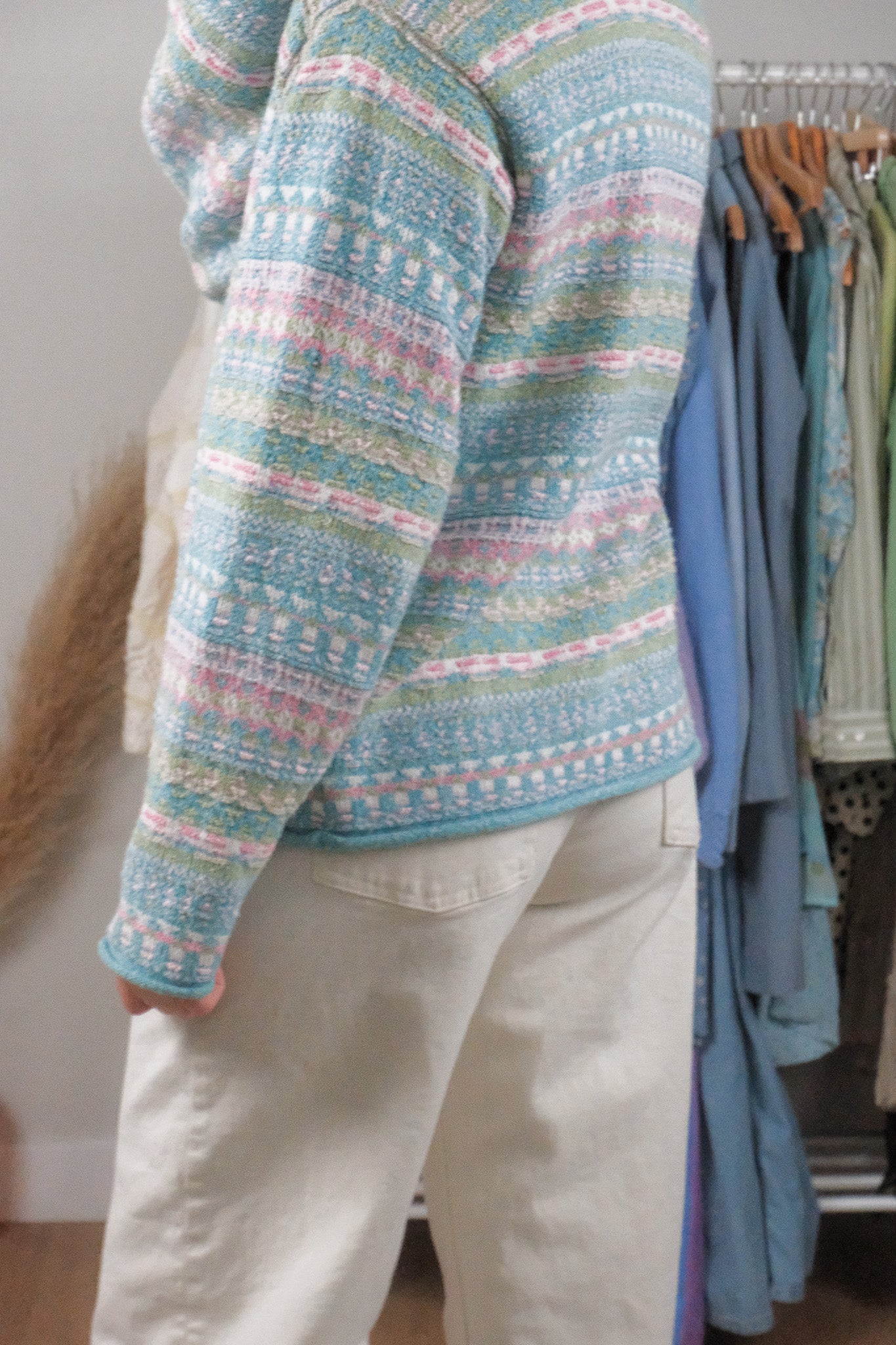 Made in USA x Vintage x Textured Cardigan (L)