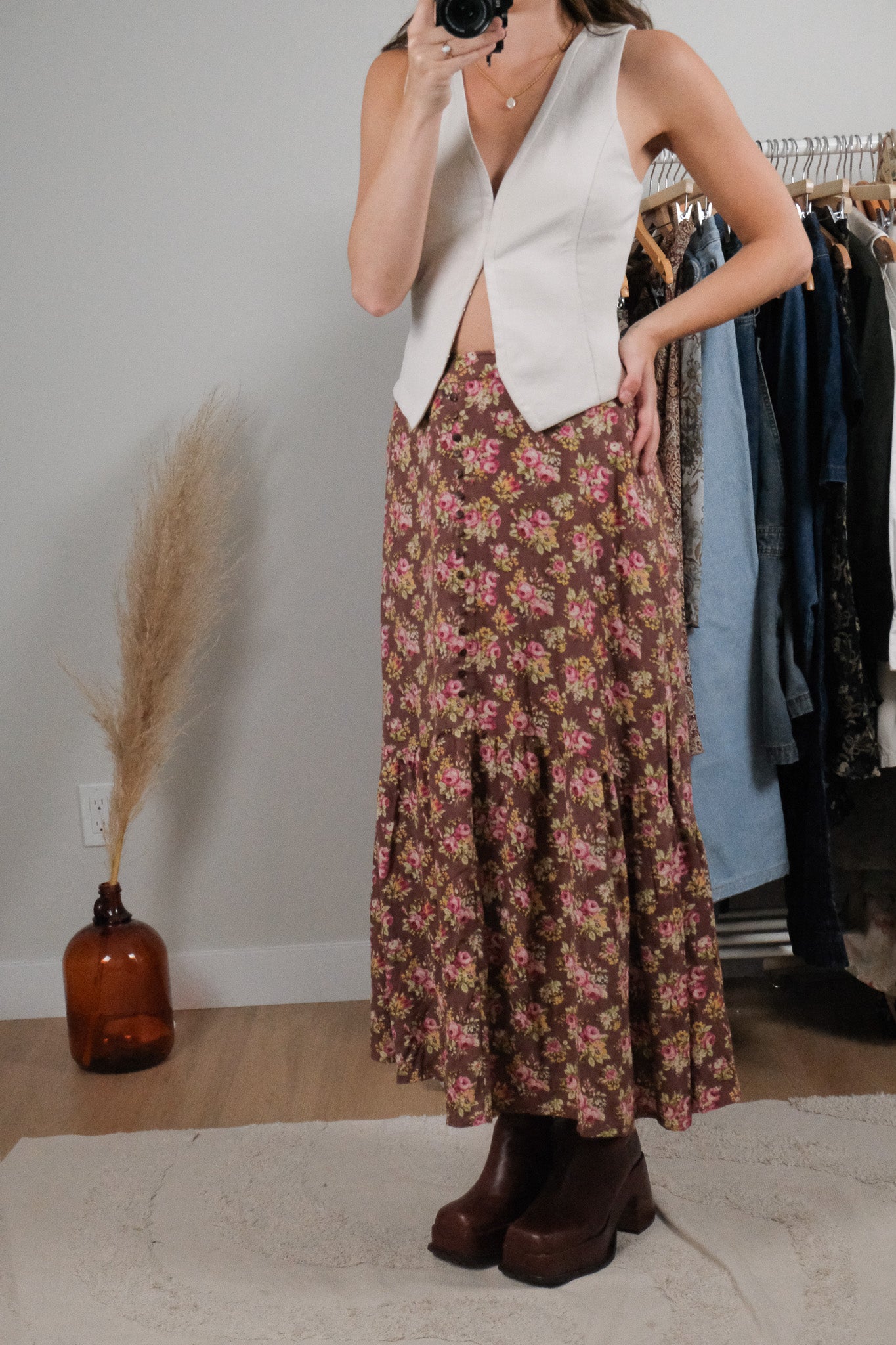 Vintage x April Cornell x Floral Maxi Skirt (6)