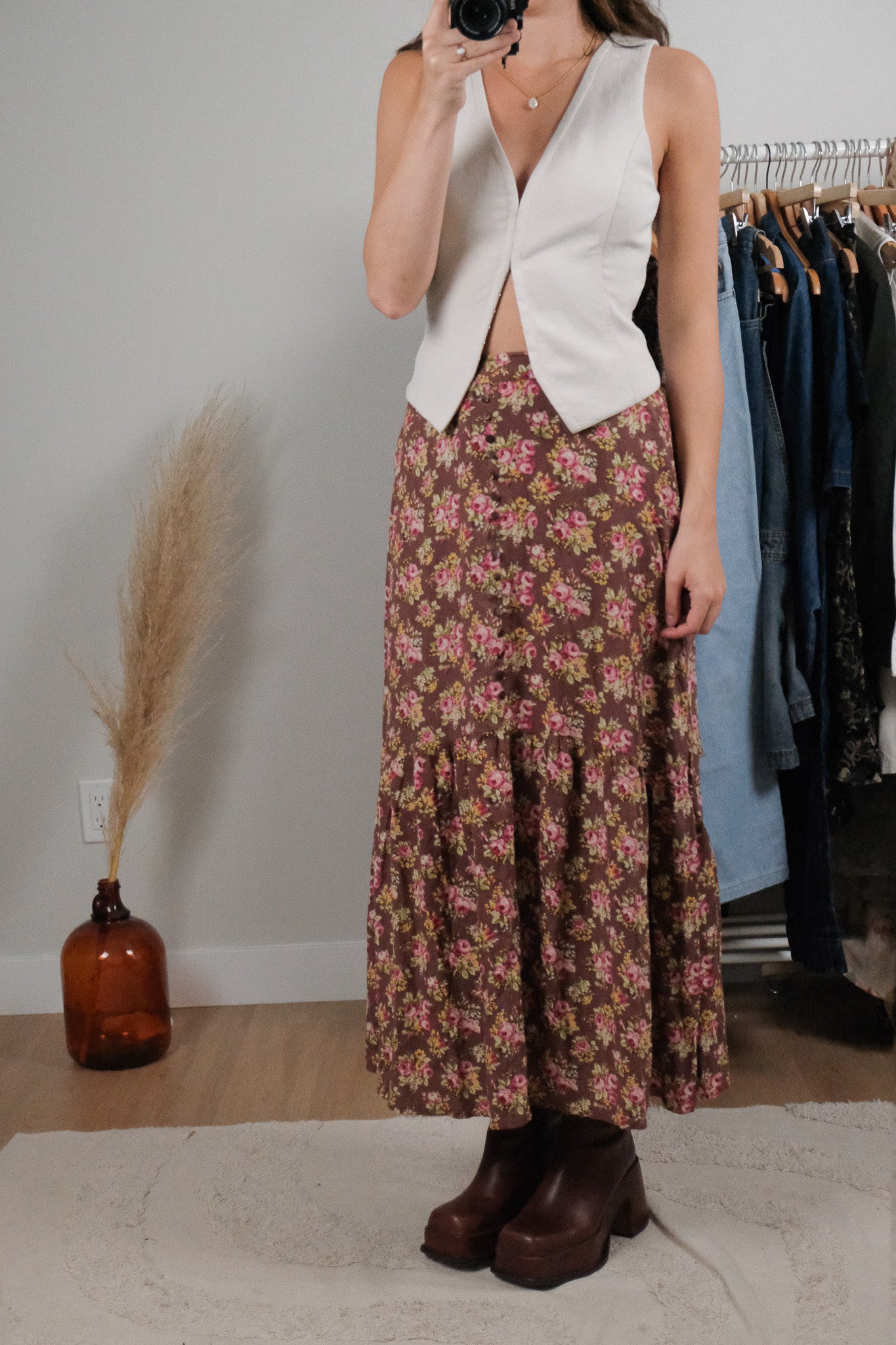 Vintage x April Cornell x Floral Maxi Skirt (6)