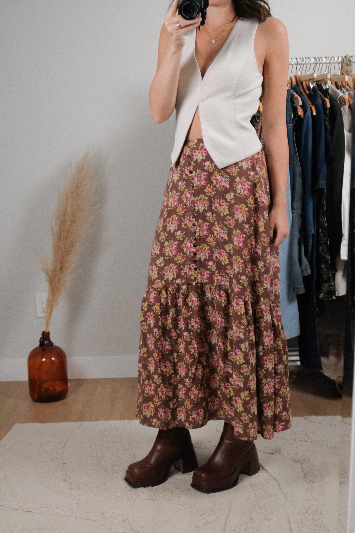 Vintage x April Cornell x Floral Maxi Skirt (6)