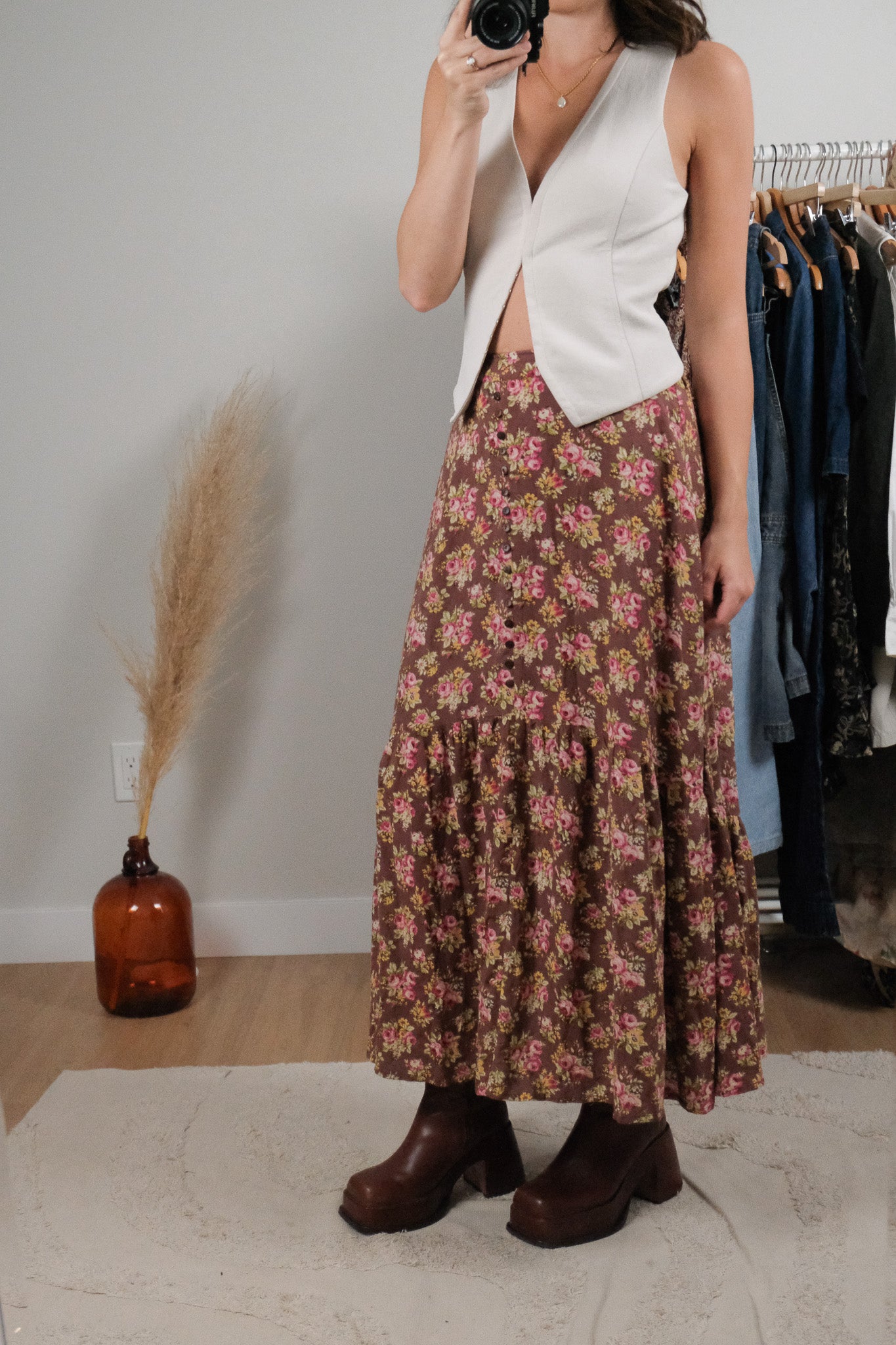 Vintage x April Cornell x Floral Maxi Skirt (6)