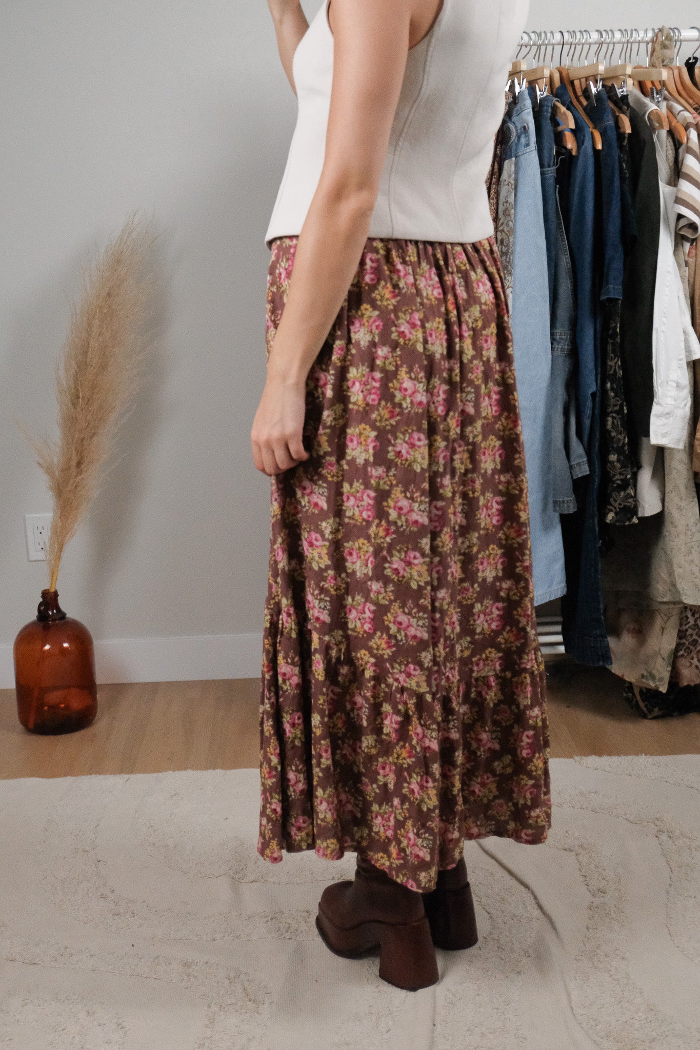 Vintage x April Cornell x Floral Maxi Skirt (6)