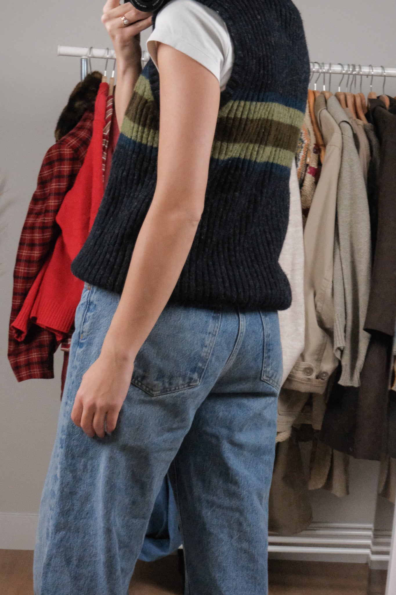 Vintage x 90s Wool Striped Sweater Vest (M)