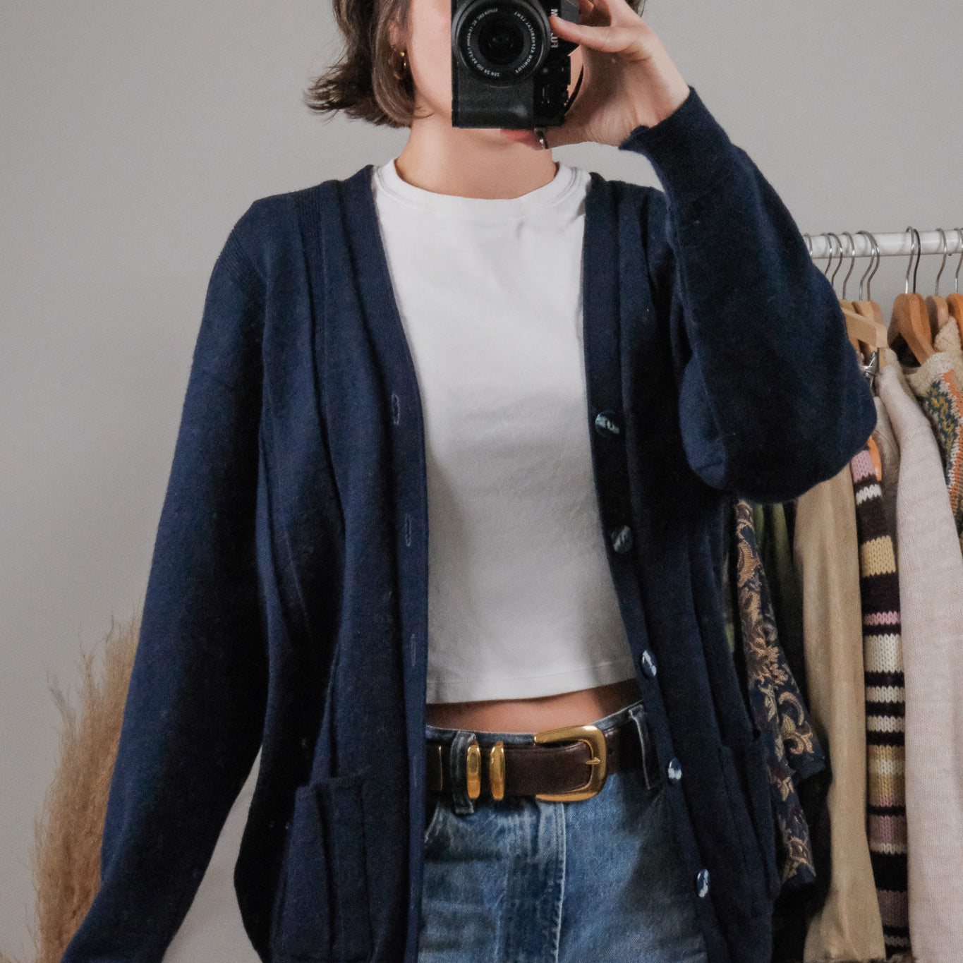Vintage x Wool Textured Cardigan (S/M)
