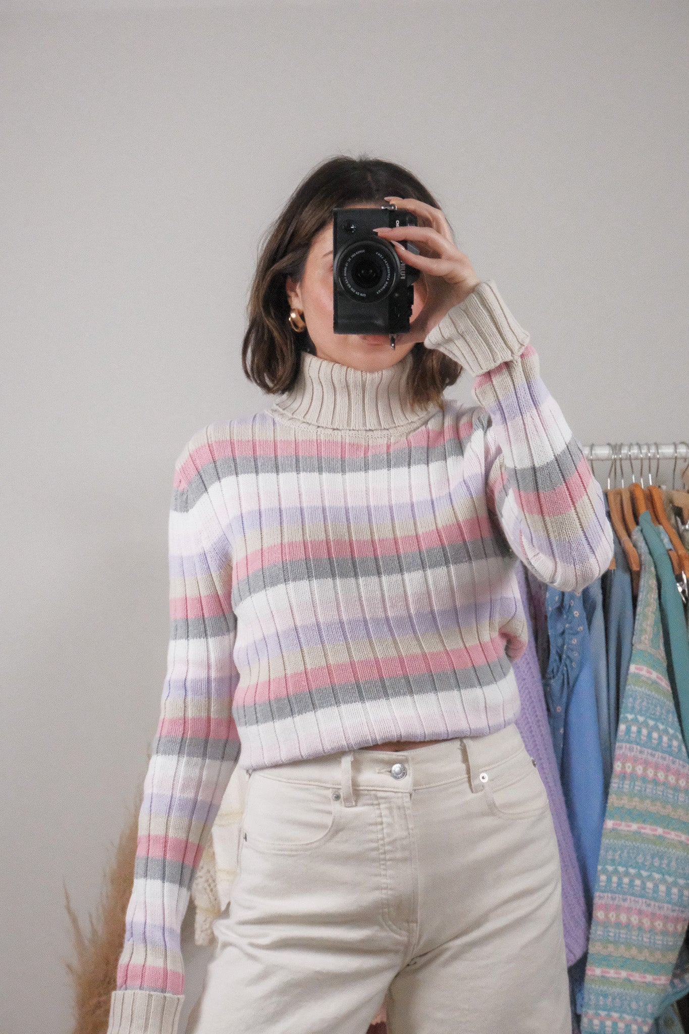 Vintage x Cotton Striped Turtleneck (M)