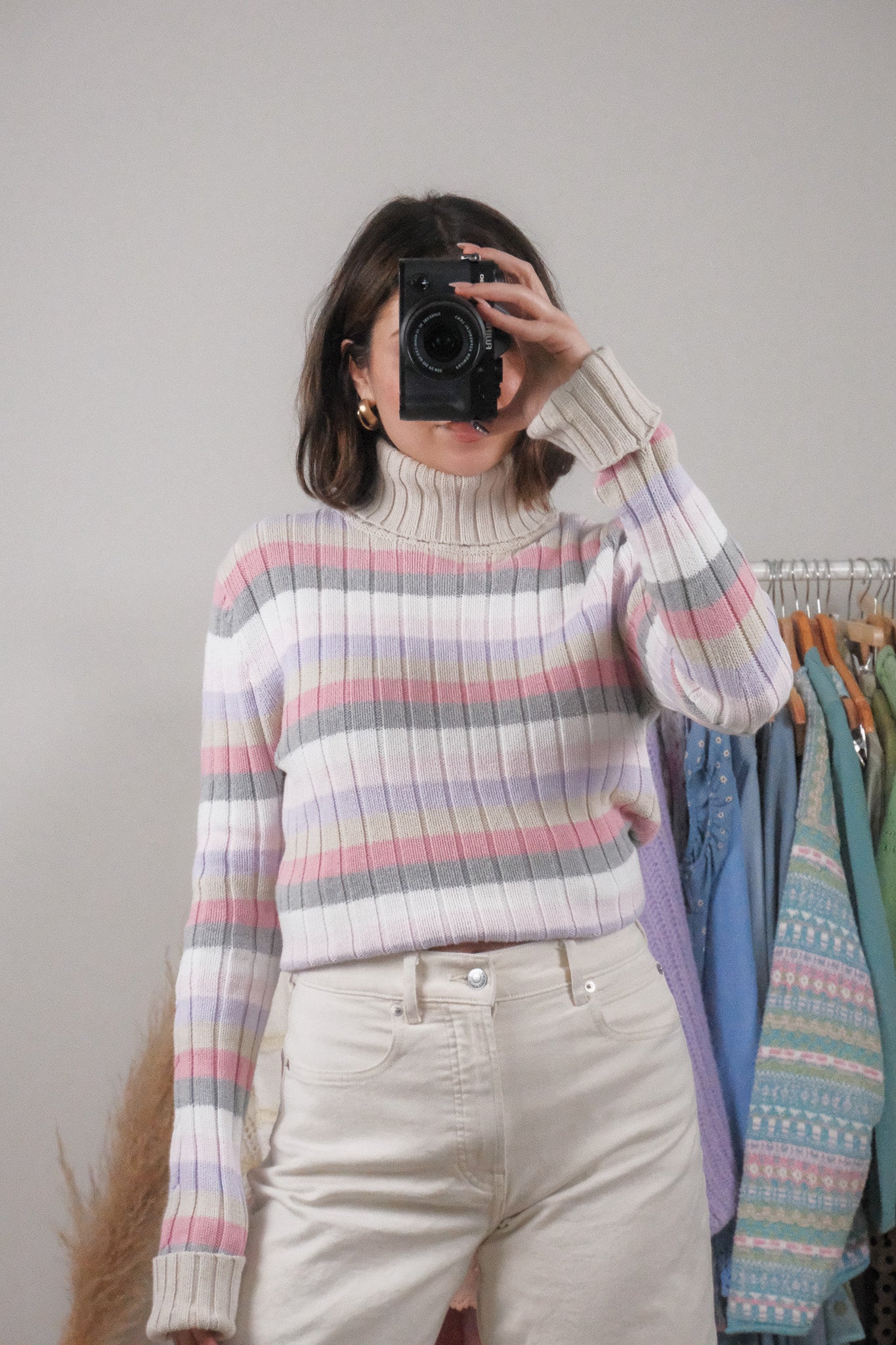 Vintage x Cotton Striped Turtleneck (M)