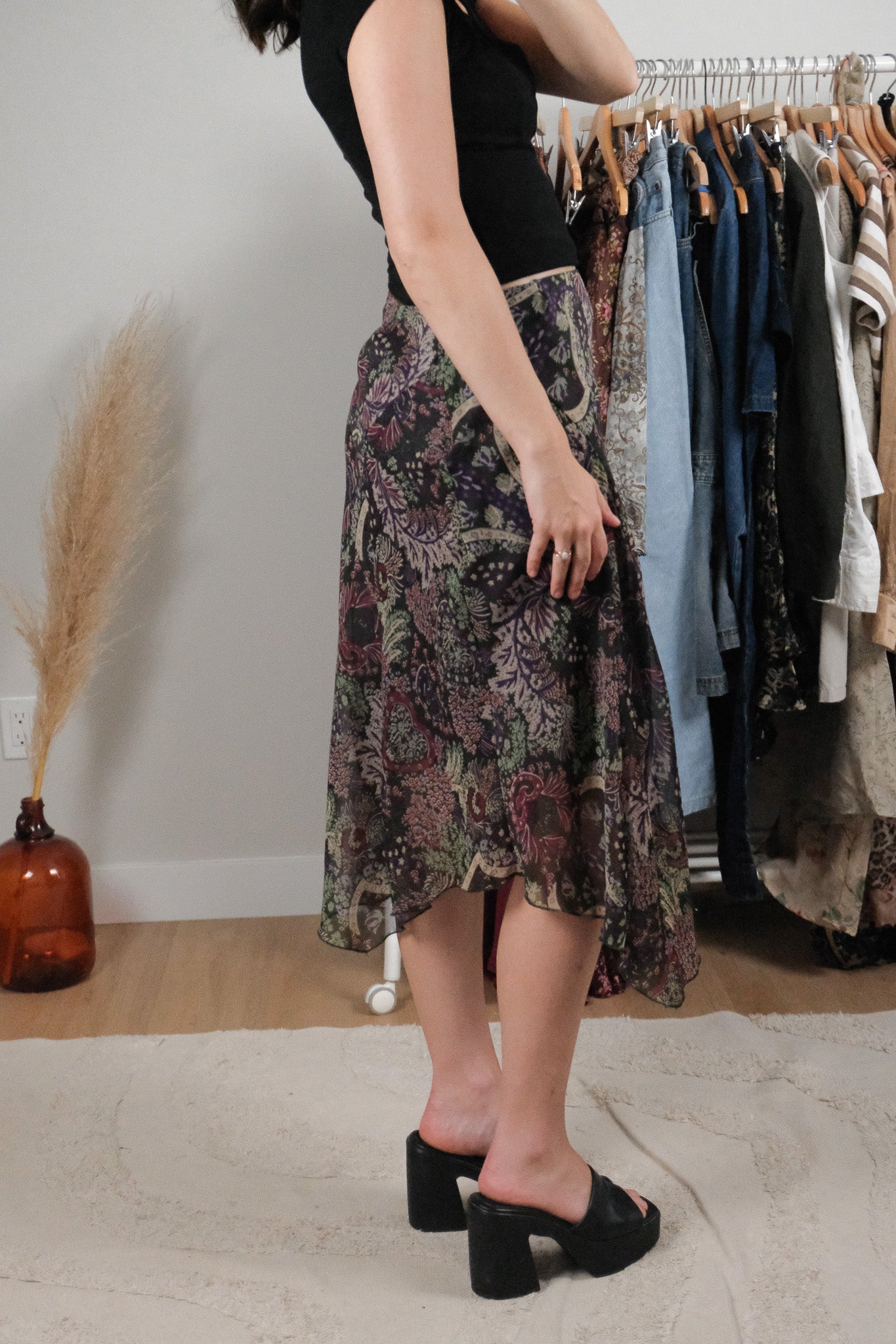 Vintage x Patterned Midi Skirt (6)