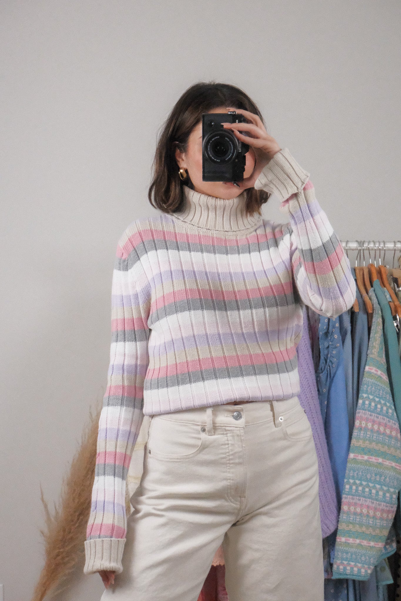 Vintage x Cotton Striped Turtleneck (M)