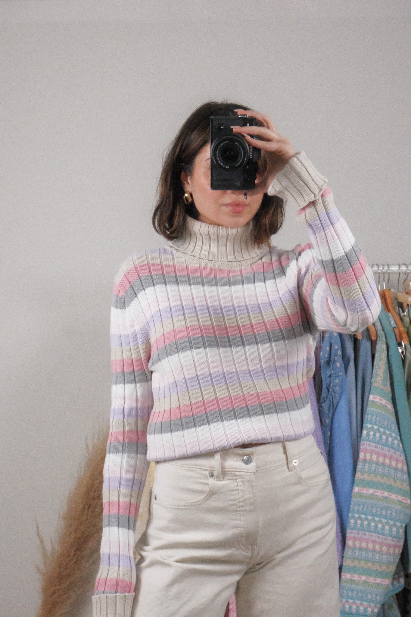 Vintage x Cotton Striped Turtleneck (M)