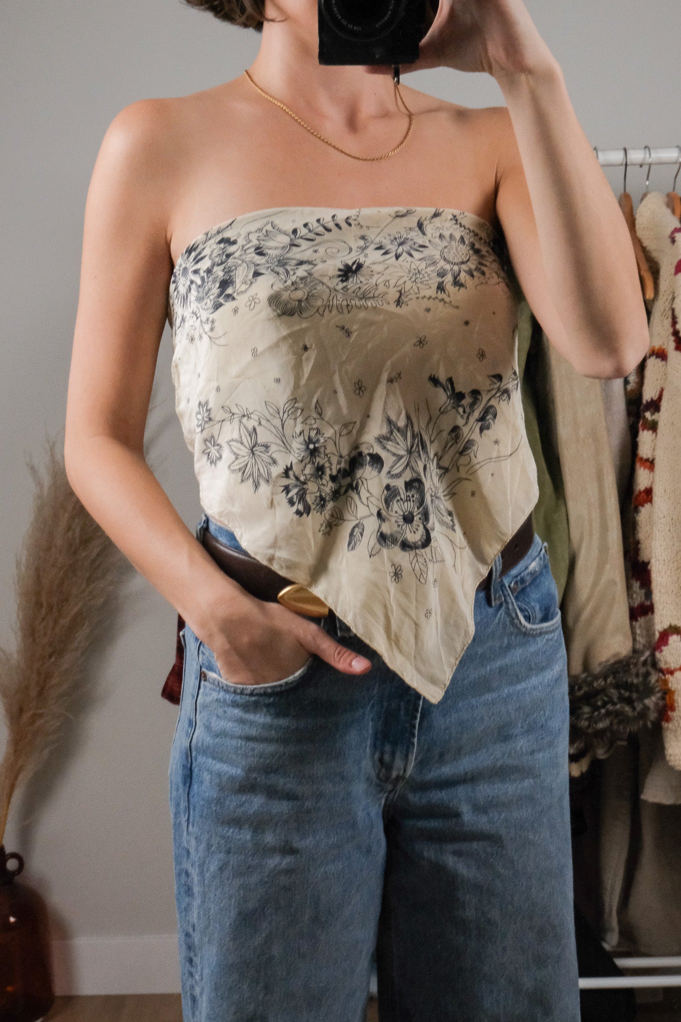 Vintage x Floral Silk Scarf