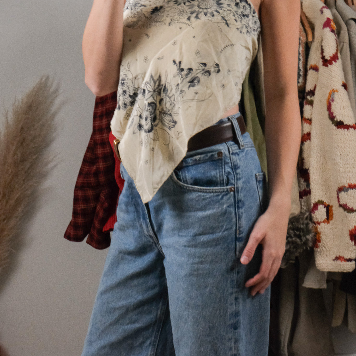 Vintage x Floral Silk Scarf