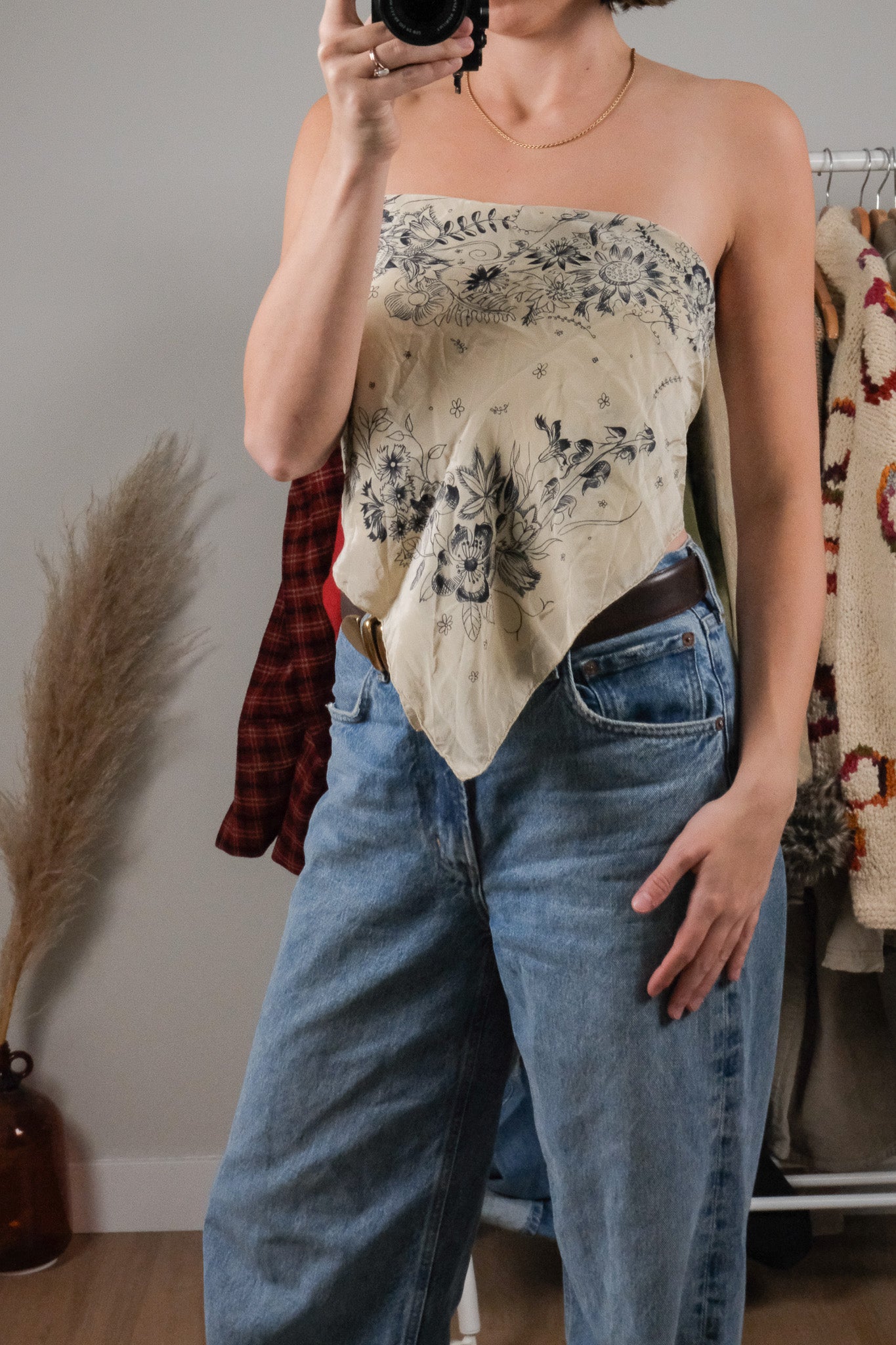 Vintage x Floral Silk Scarf