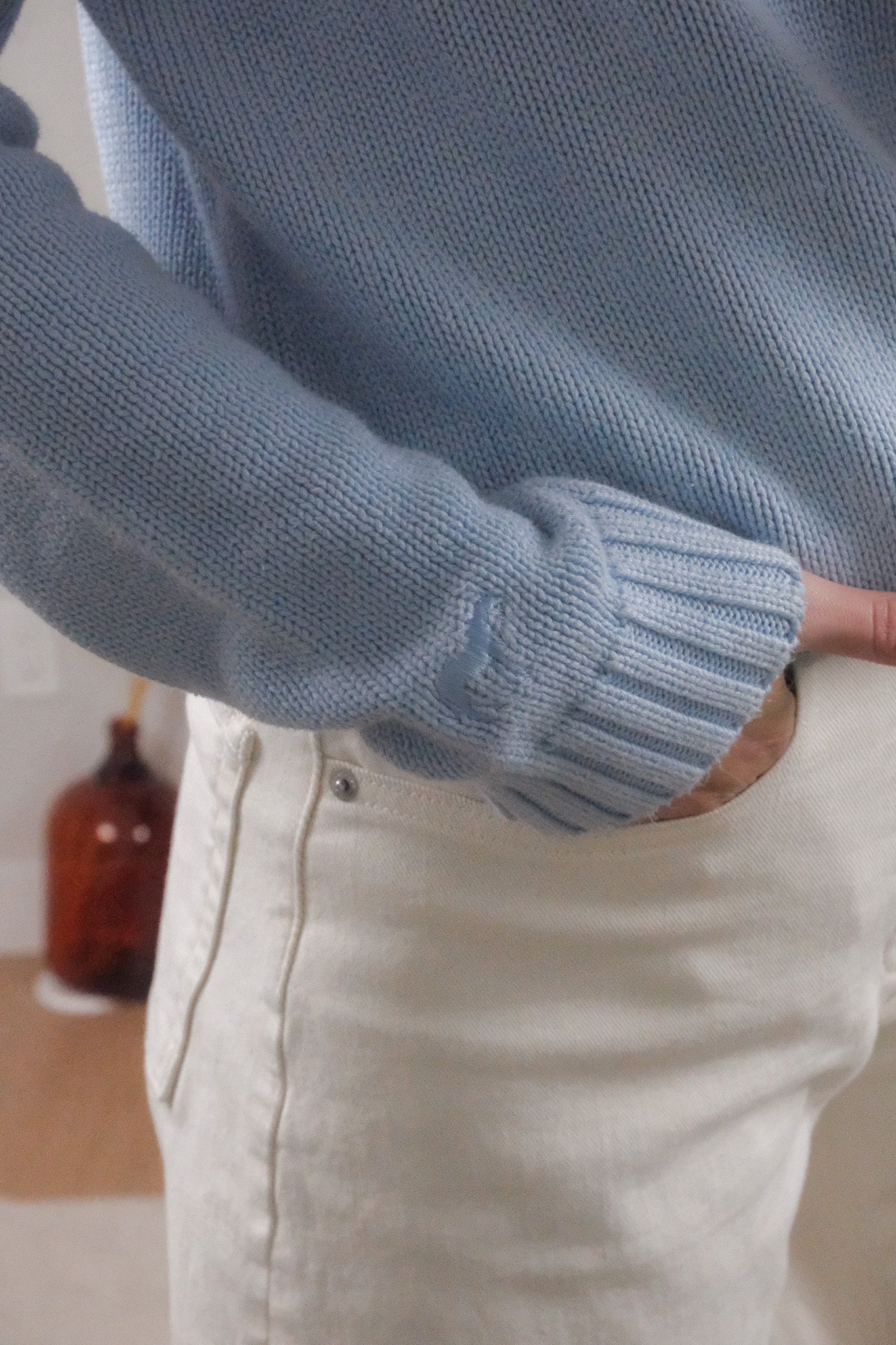 Vintage x Argyle Knit Turtleneck (S)