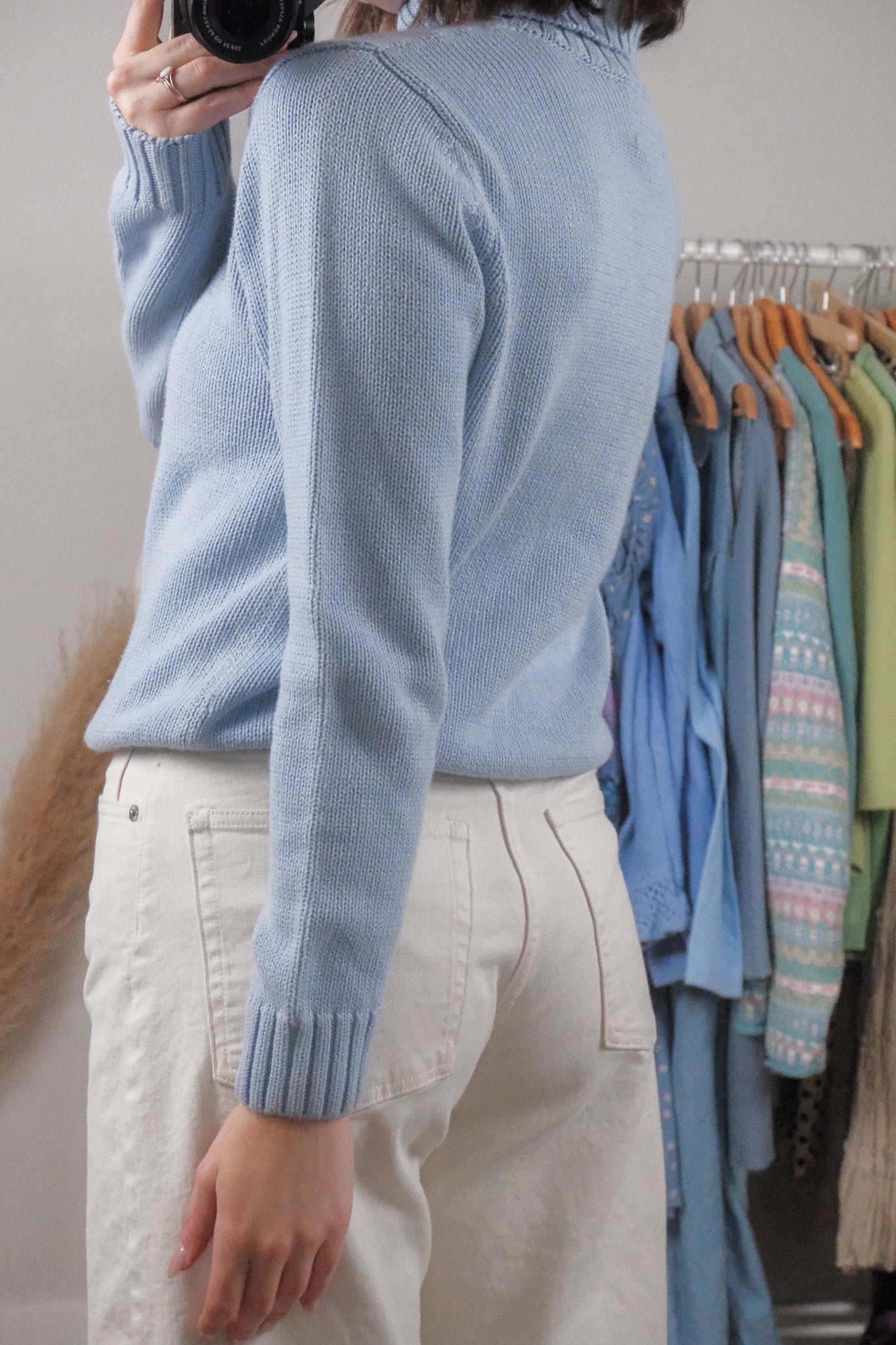 Vintage x Argyle Knit Turtleneck (S)