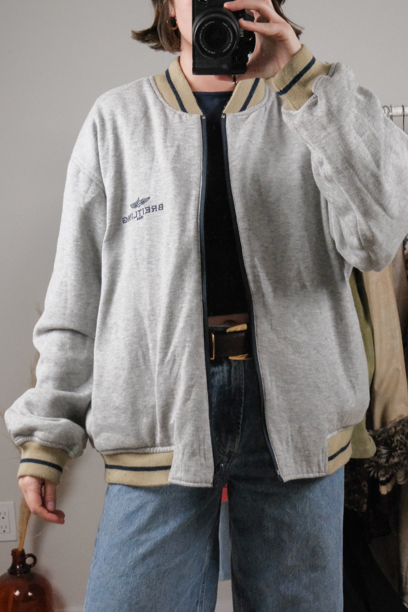 Breitling x Reversible Varsity Zip Up Jacket (L)