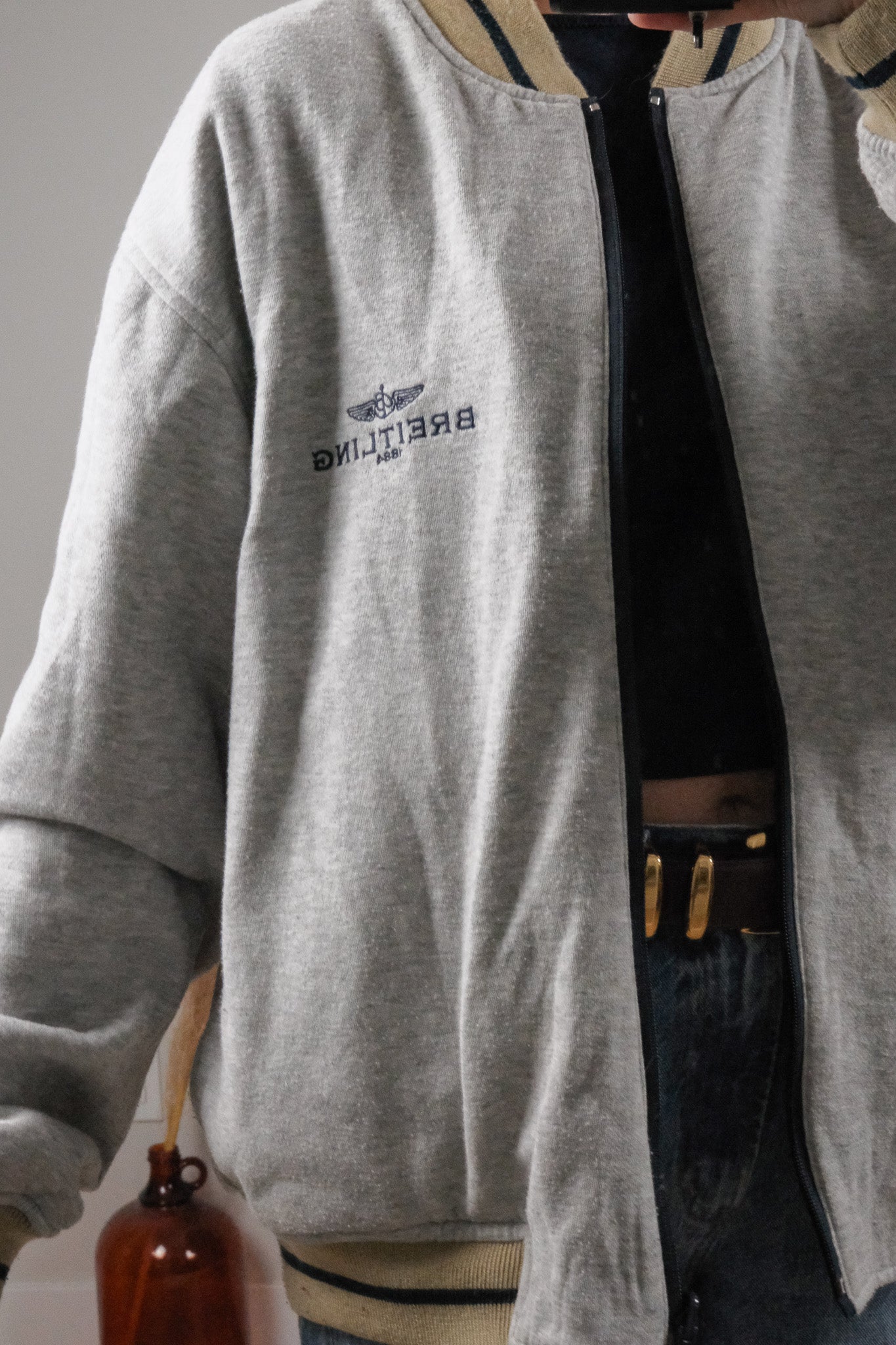 Breitling x Reversible Varsity Zip Up Jacket (L)