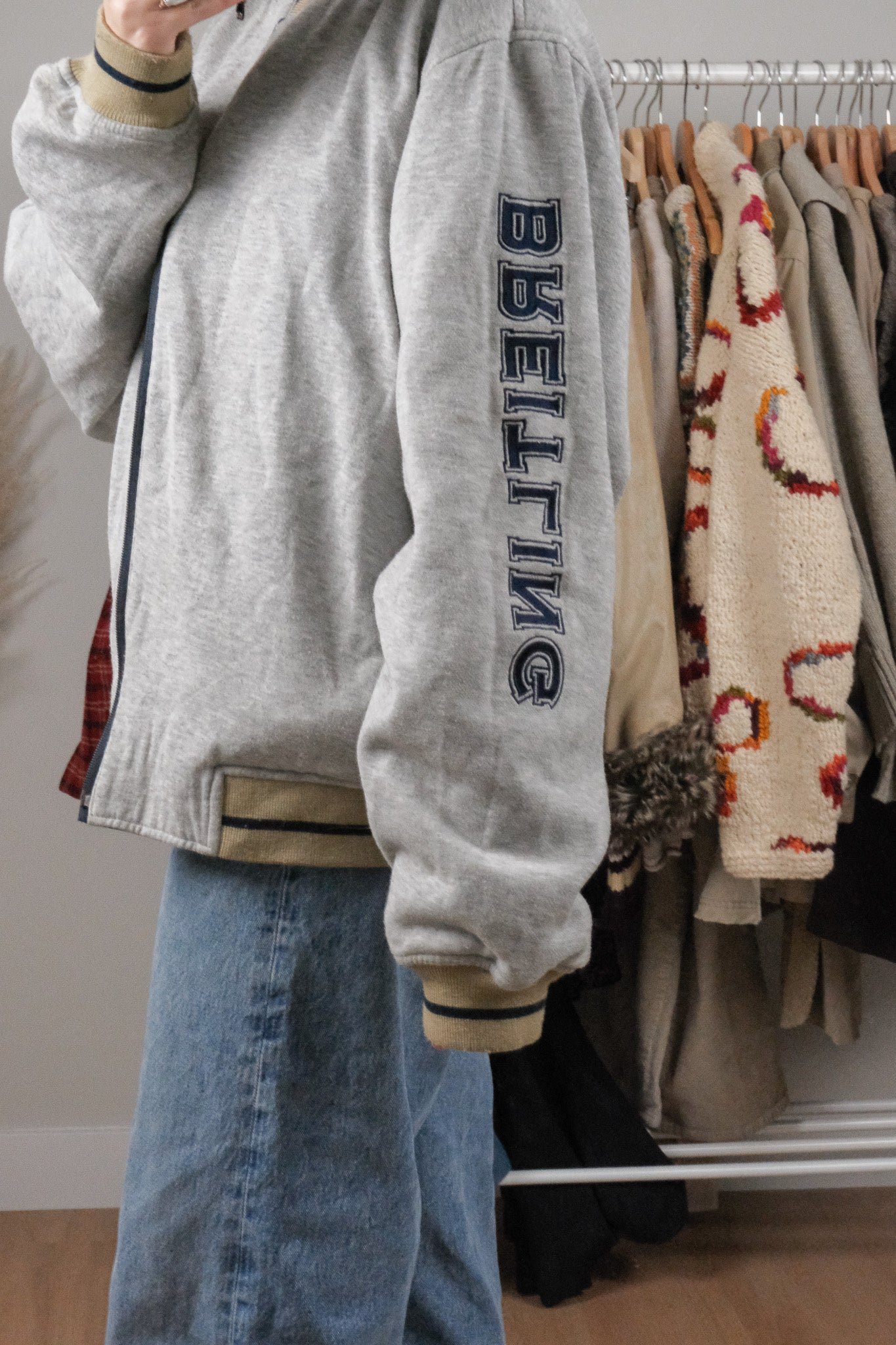 Breitling x Reversible Varsity Zip Up Jacket (L)