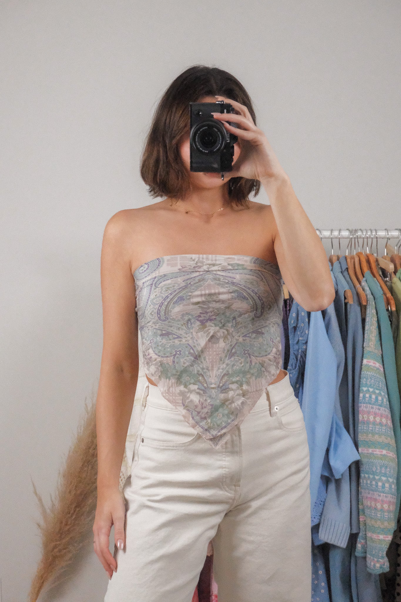 Made in Japan x Vintage x Silk Patterned Scarf