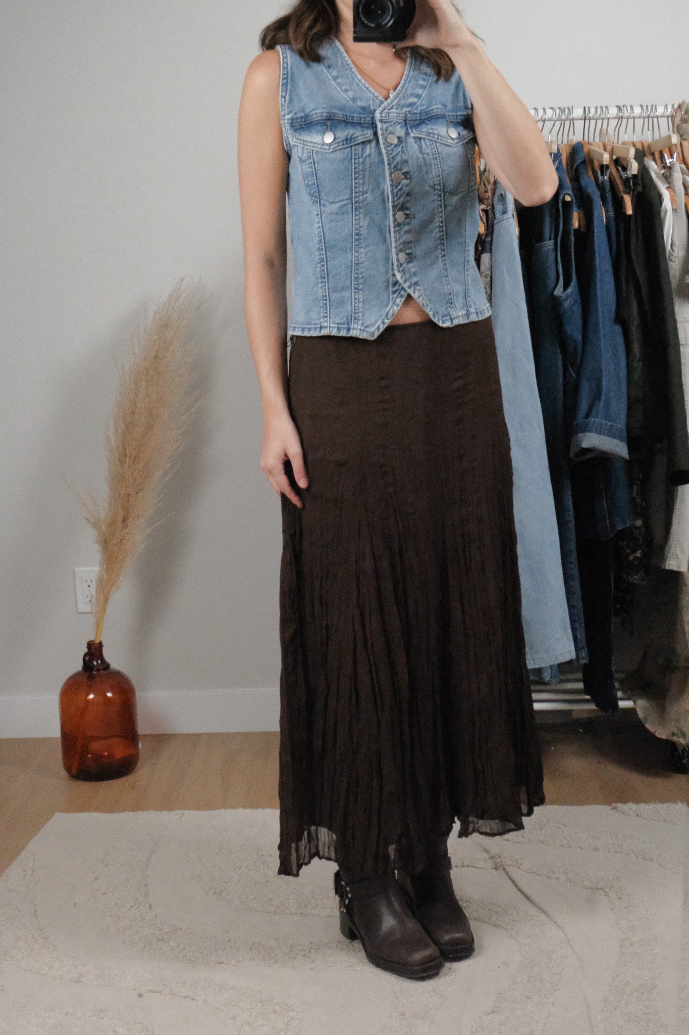 Vintage x Crinkle Chiffon Maxi Skirt (10)
