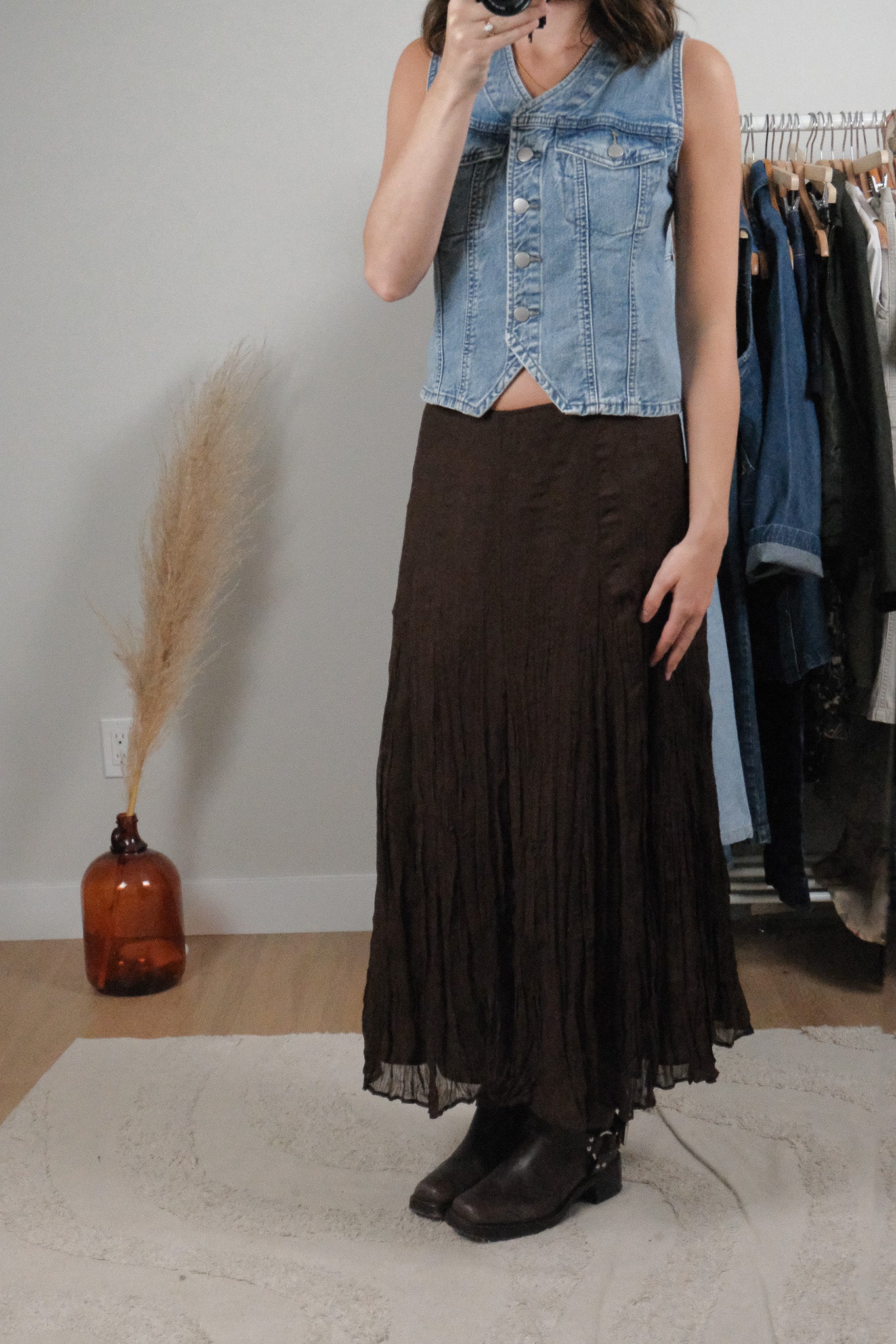 Vintage x Crinkle Chiffon Maxi Skirt (10)