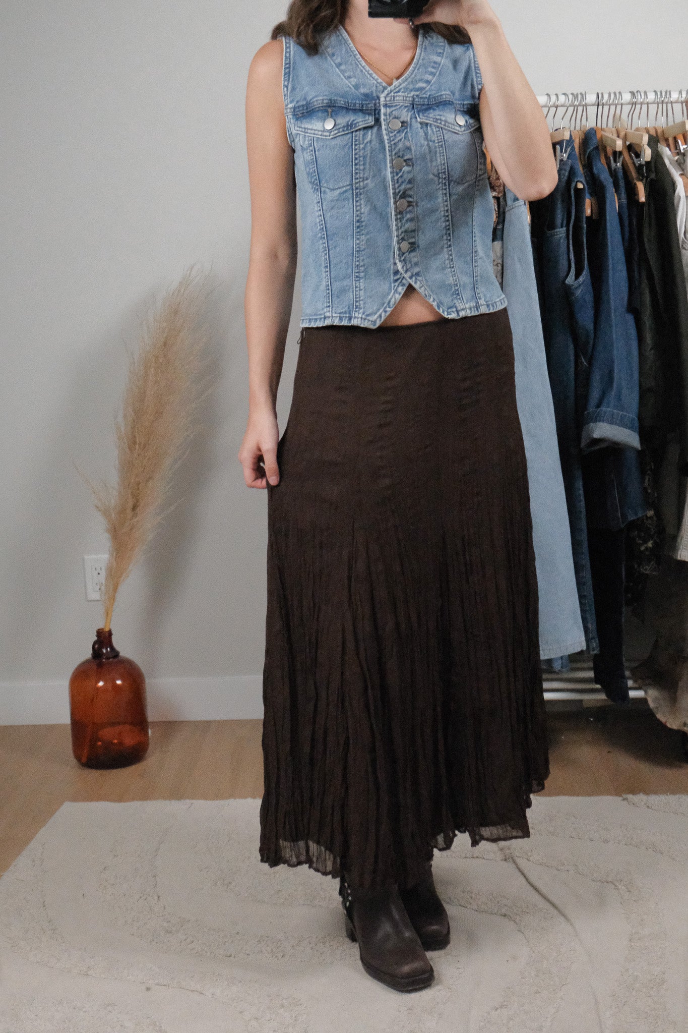 Vintage x Crinkle Chiffon Maxi Skirt (10)