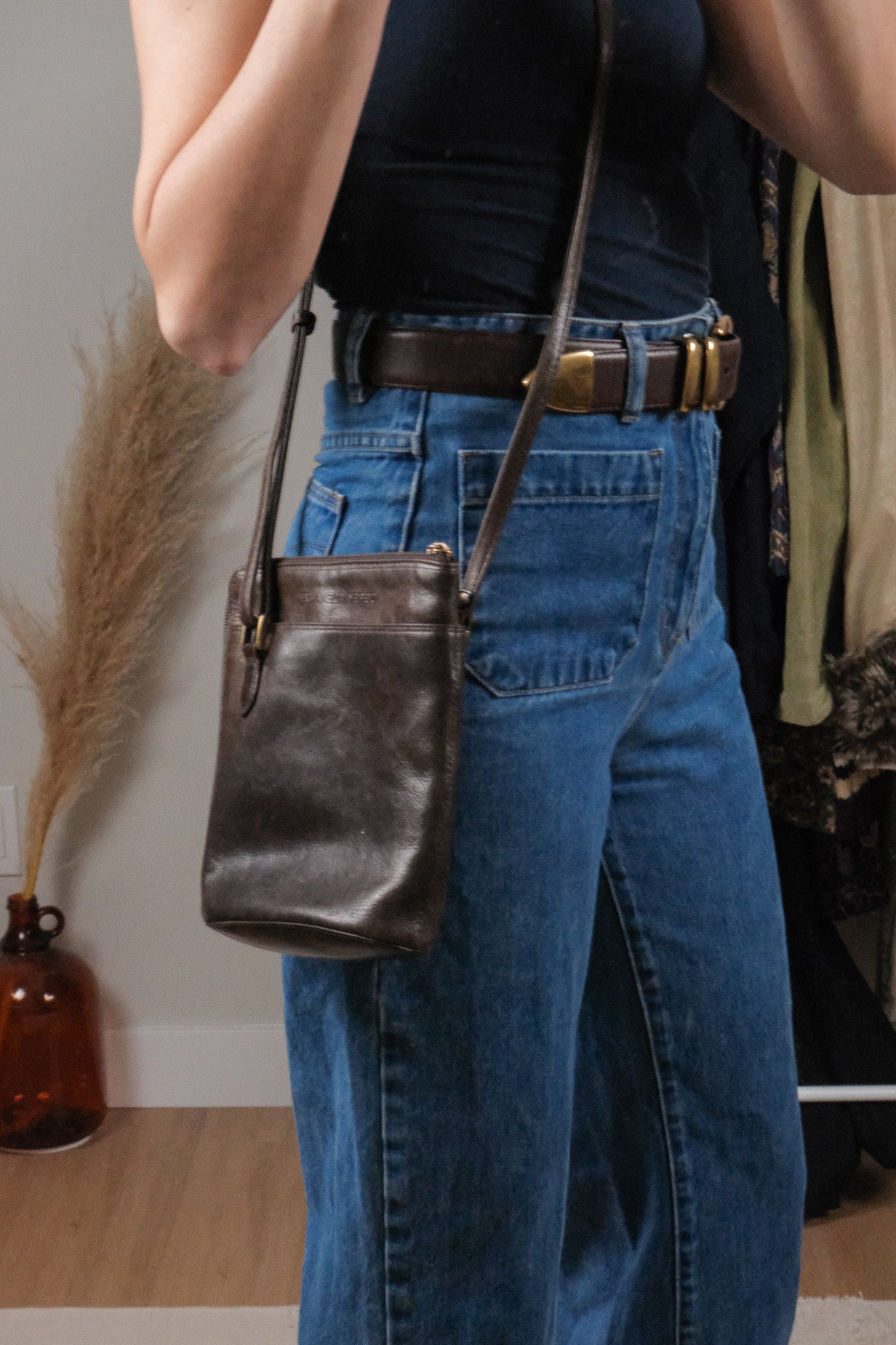 Vintage x Derek Alexander Leather Cross Body Purse