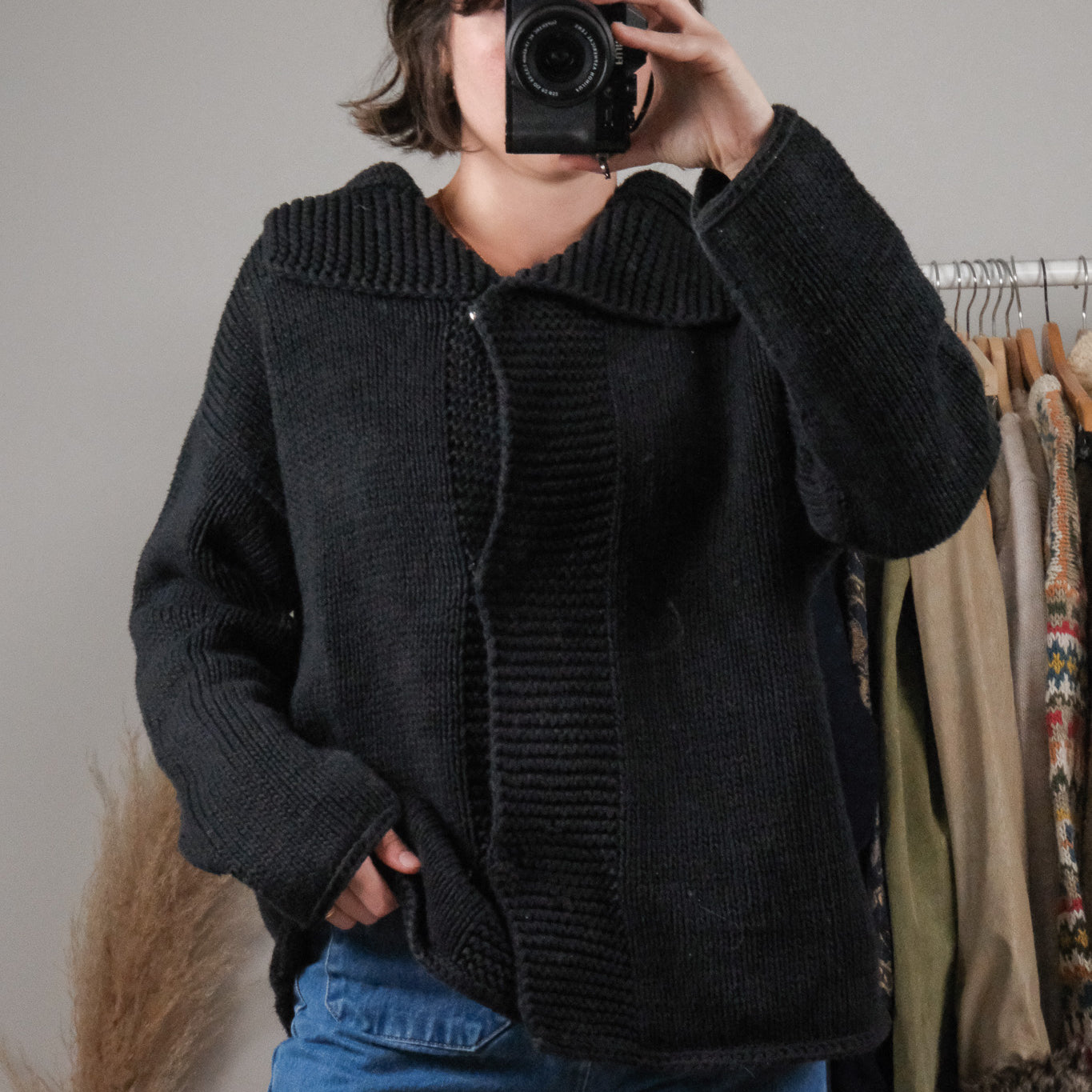 Vintage x Cotton Collared Chunky Knit (M-XL)