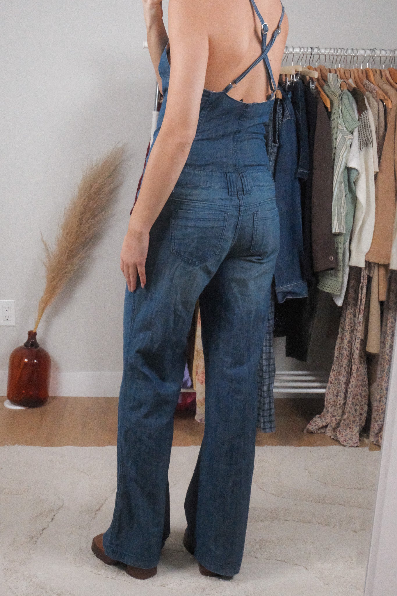 Vintage x Flare Denim Jumpsuit (6)