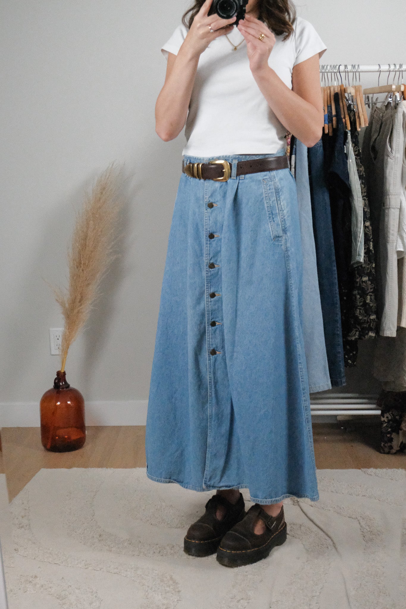 Made in Canada x Vintage x Denim Maxi Skirt (14)