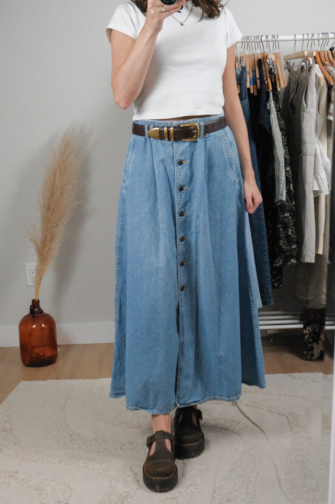 Made in Canada x Vintage x Denim Maxi Skirt (14)