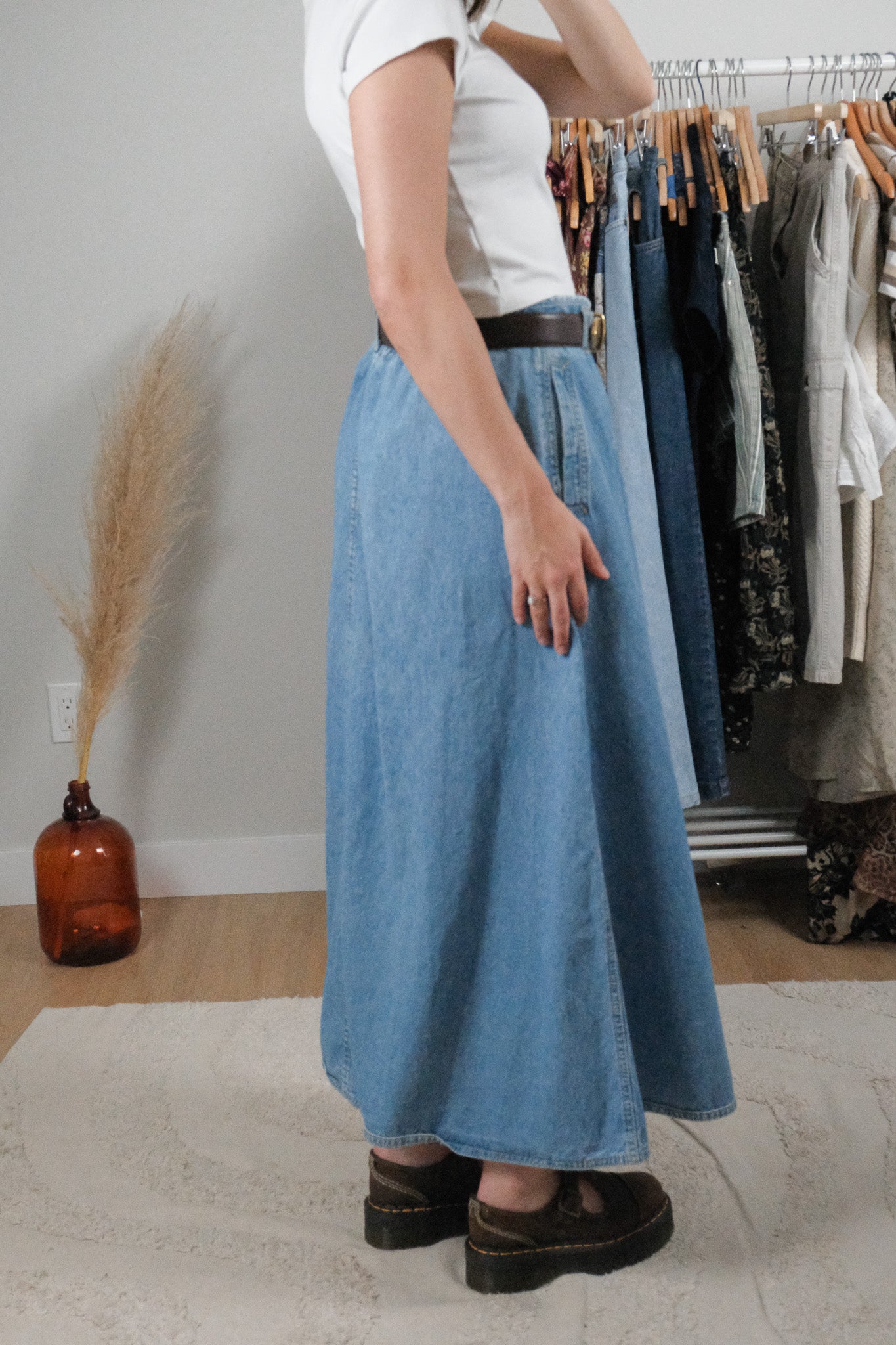 Made in Canada x Vintage x Denim Maxi Skirt (14)
