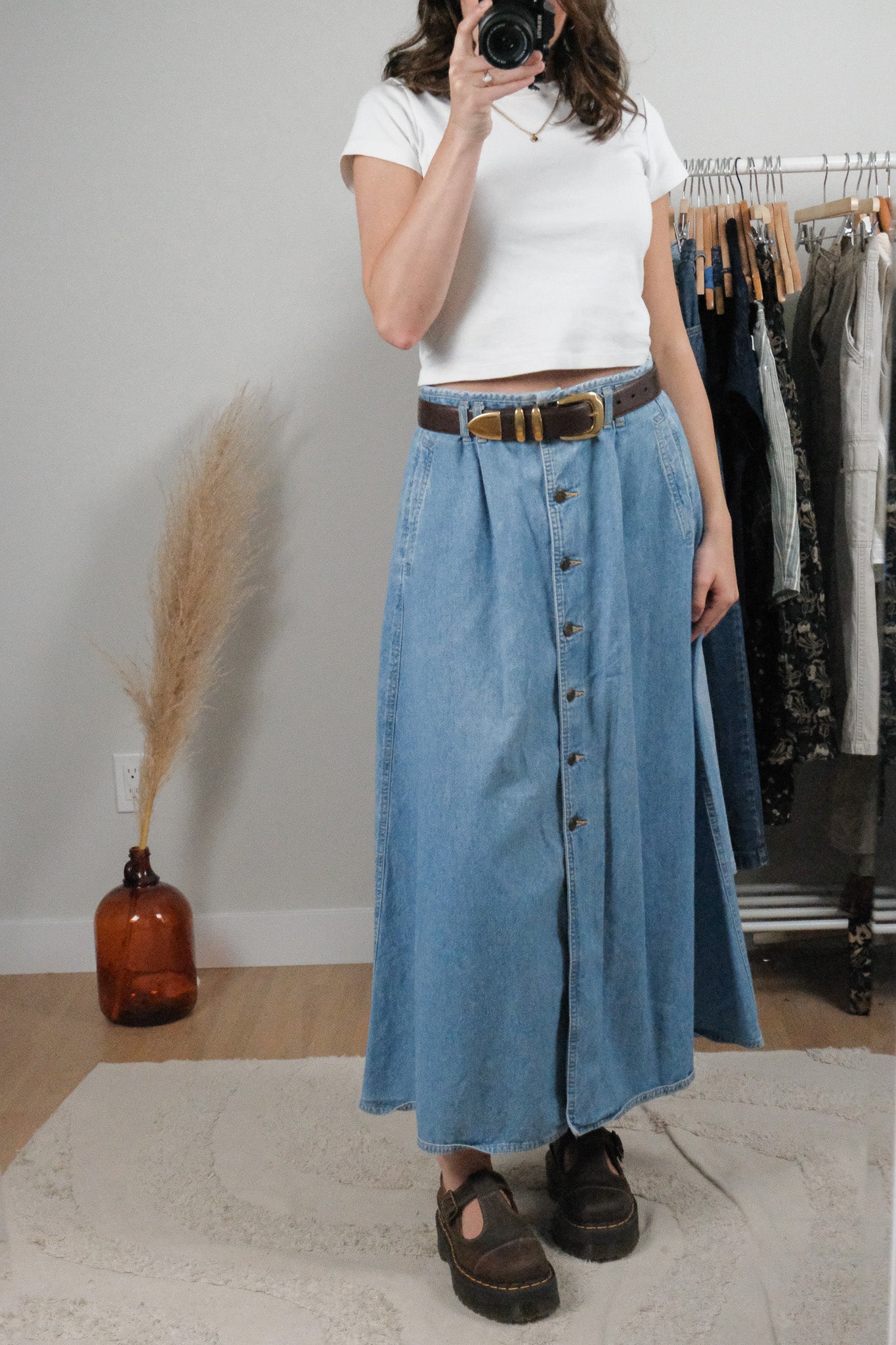Made in Canada x Vintage x Denim Maxi Skirt (14)