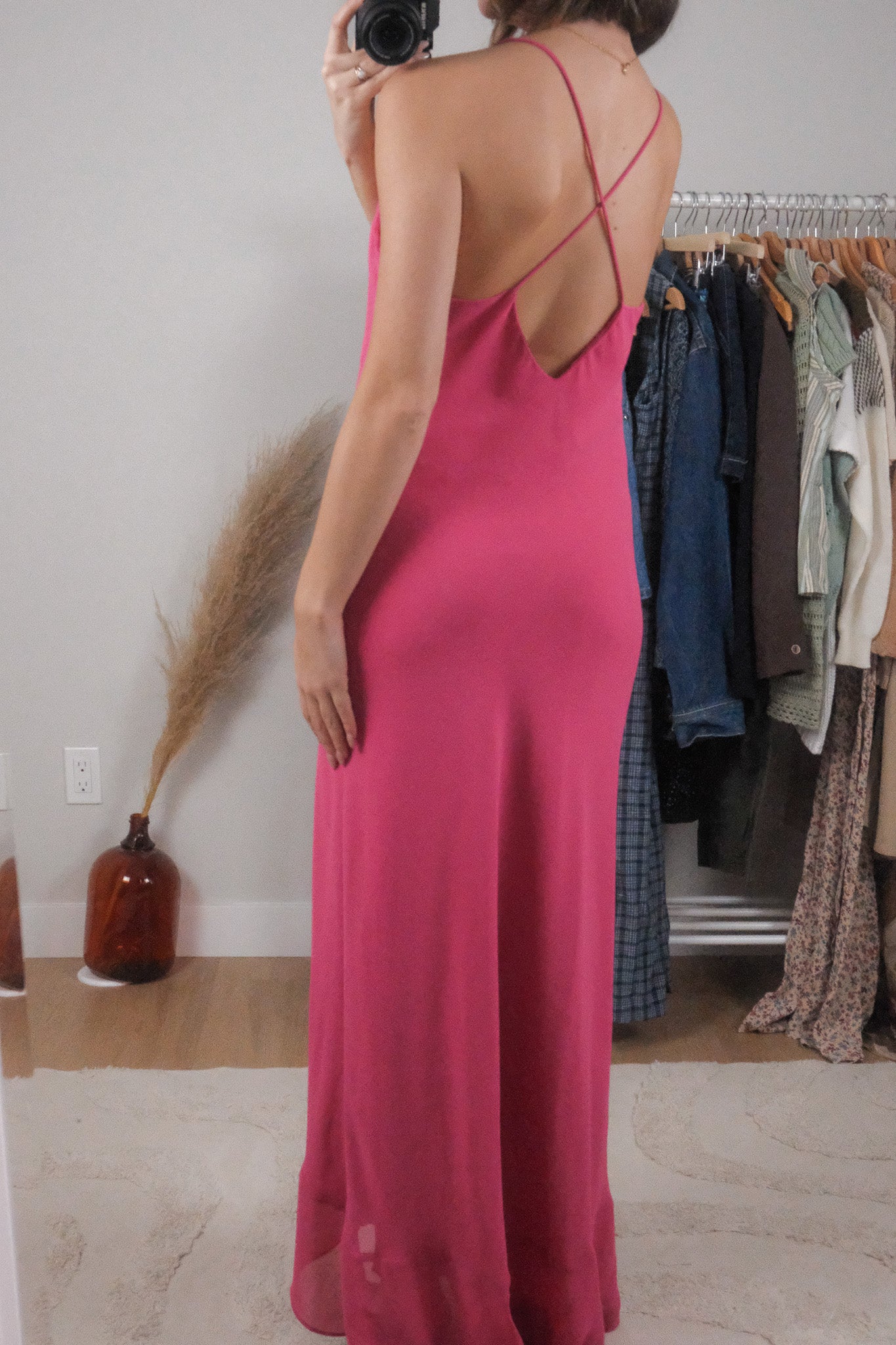 Made in USA x Vintage x Cowl Neck Maxi Dress (M)