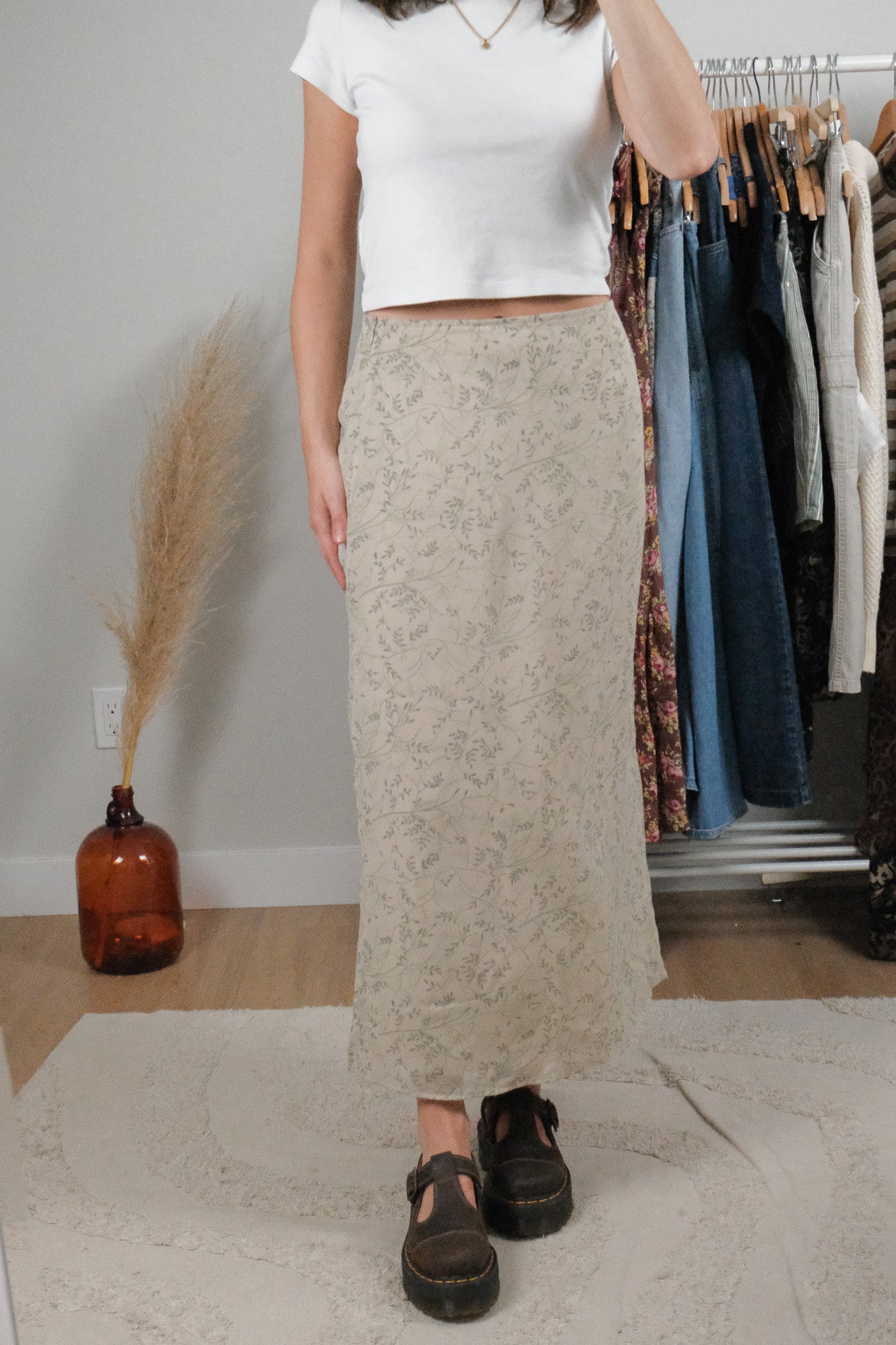 Made in Canada x Vintage x Patterned Maxi Skirt (8/10)