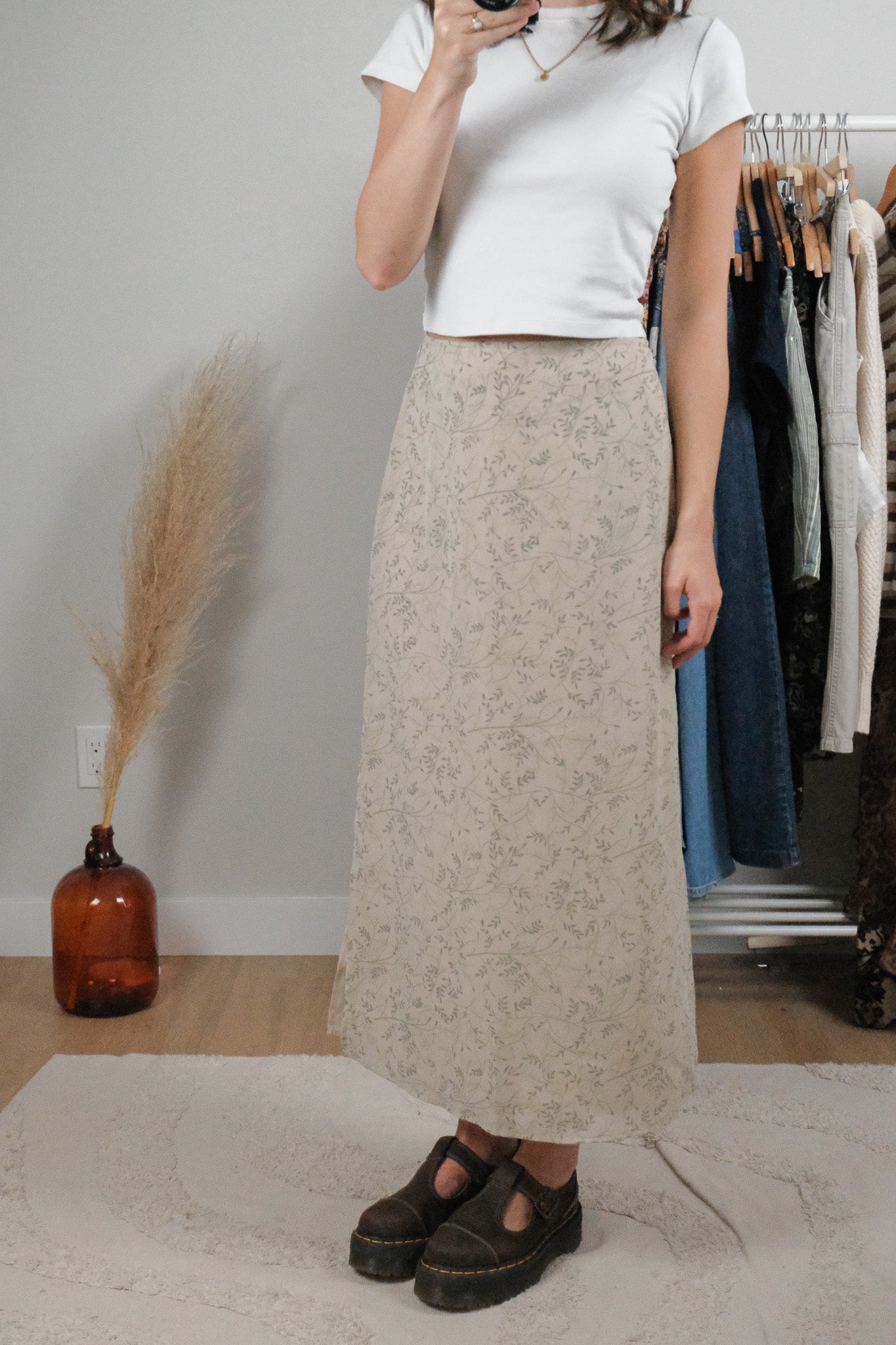 Made in Canada x Vintage x Patterned Maxi Skirt (8/10)