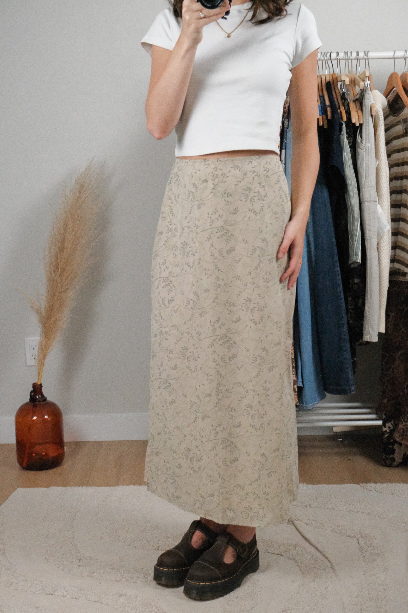Made in Canada x Vintage x Patterned Maxi Skirt (8/10)
