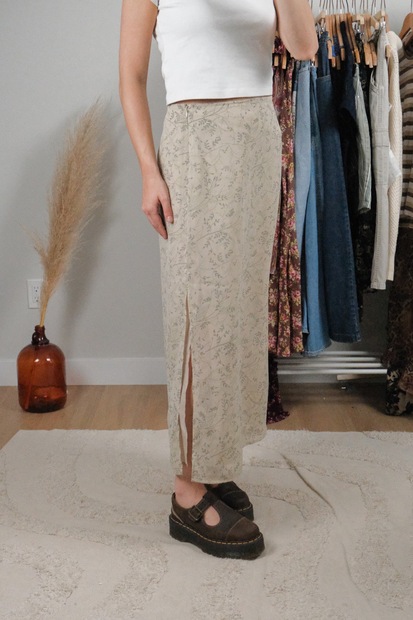 Made in Canada x Vintage x Patterned Maxi Skirt (8/10)