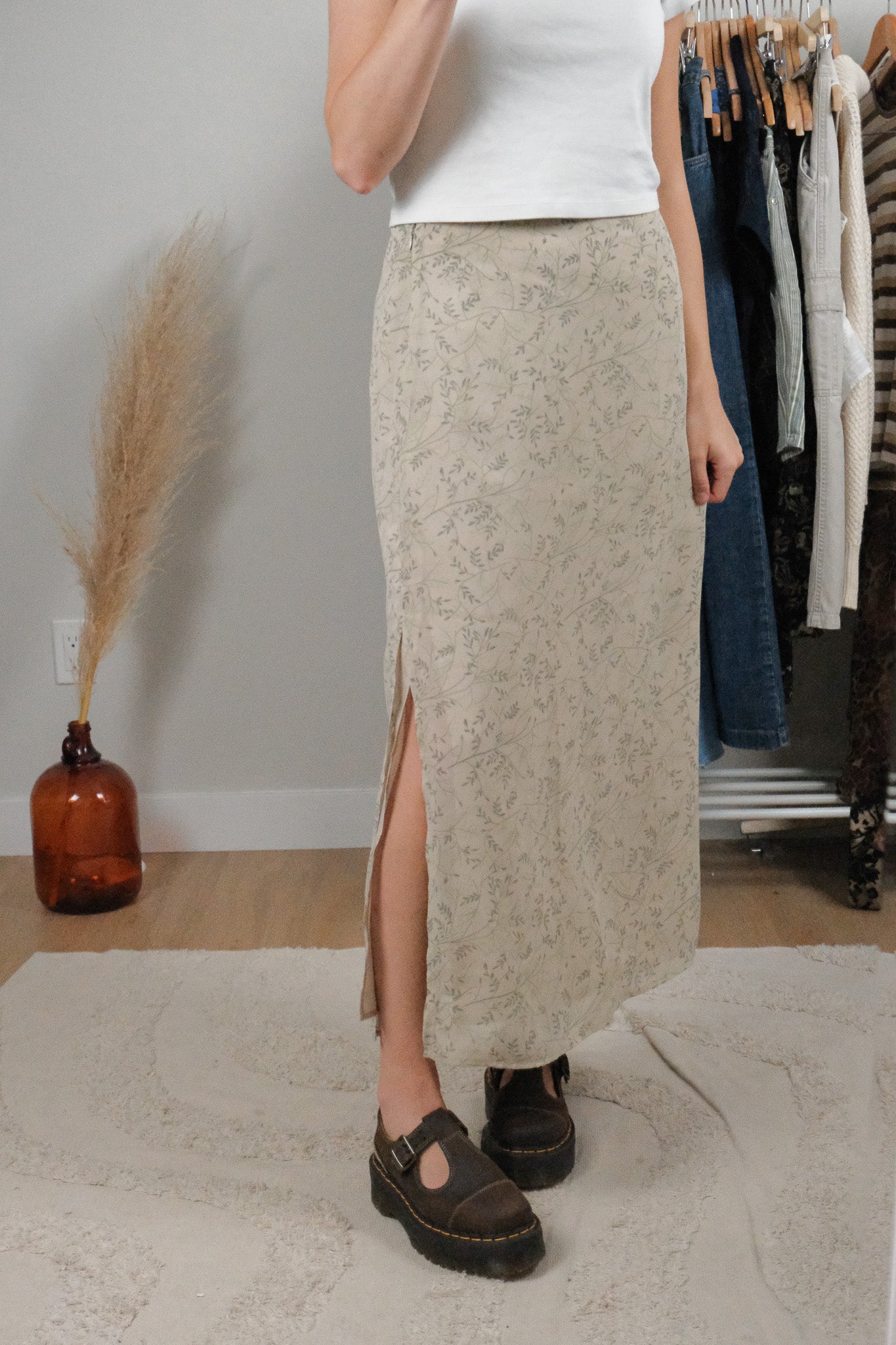Made in Canada x Vintage x Patterned Maxi Skirt (8/10)