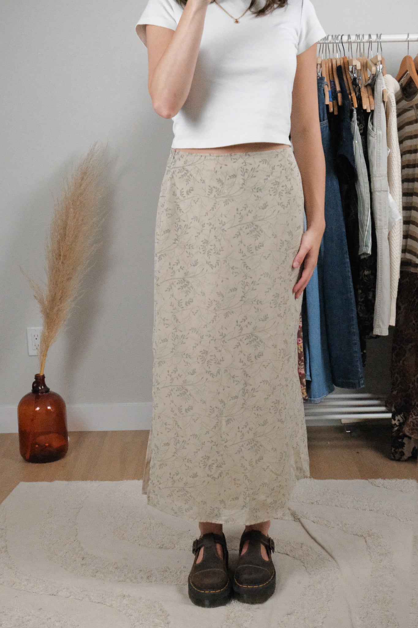 Made in Canada x Vintage x Patterned Maxi Skirt (8/10)