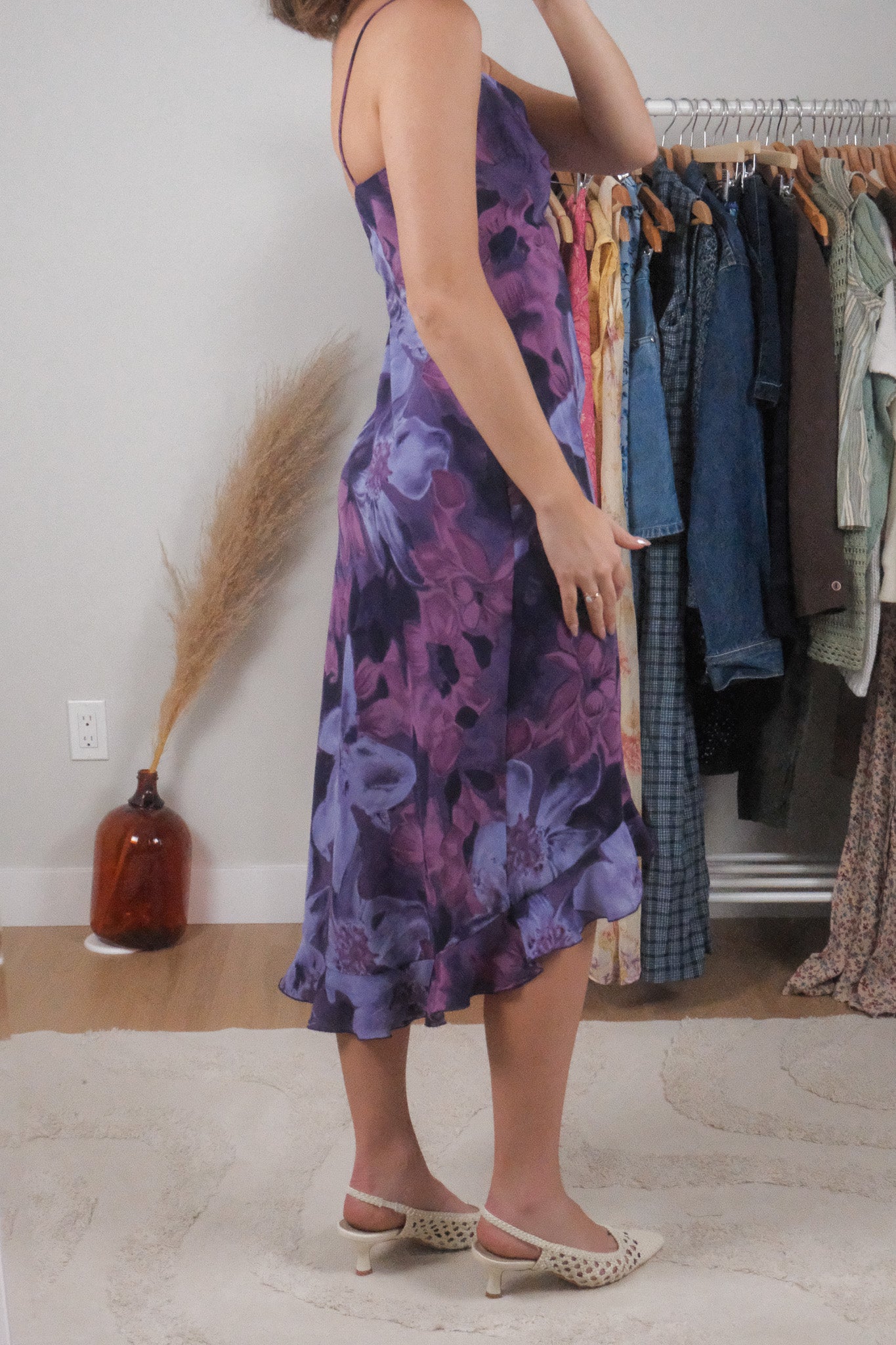 Made in Canada x Vintage x Floral Midi Dress (2/4)