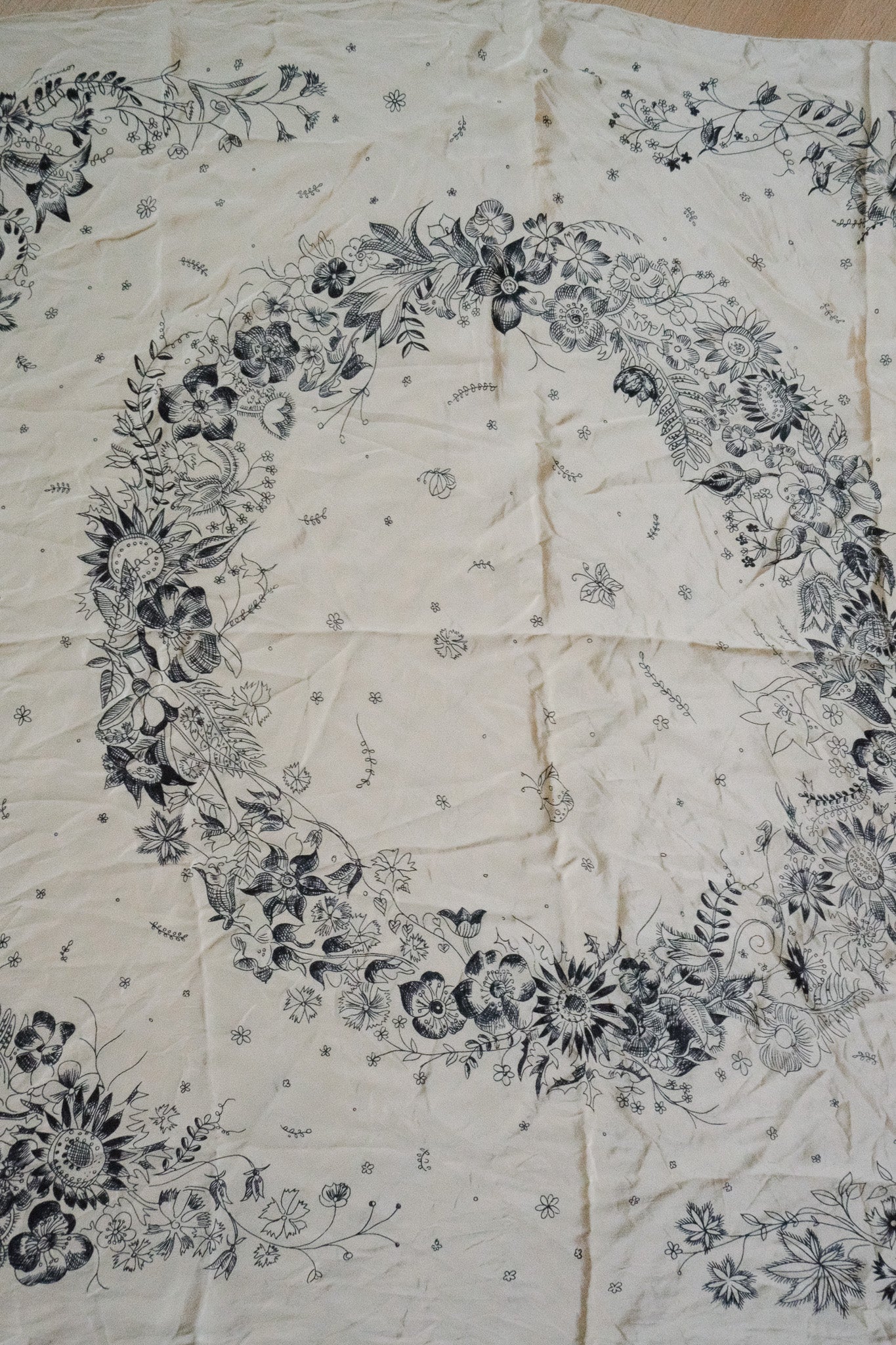 Vintage x Floral Silk Scarf