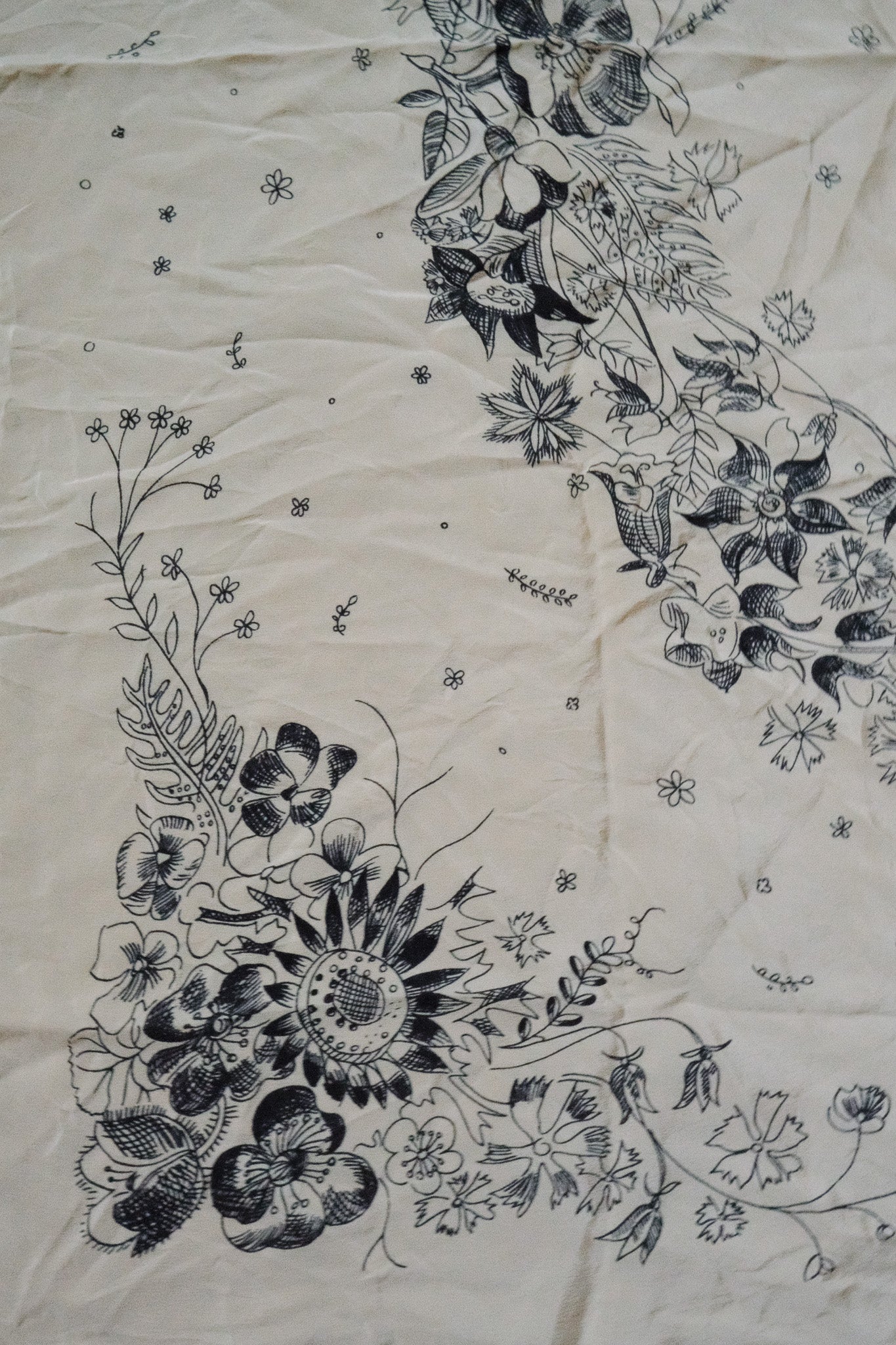 Vintage x Floral Silk Scarf