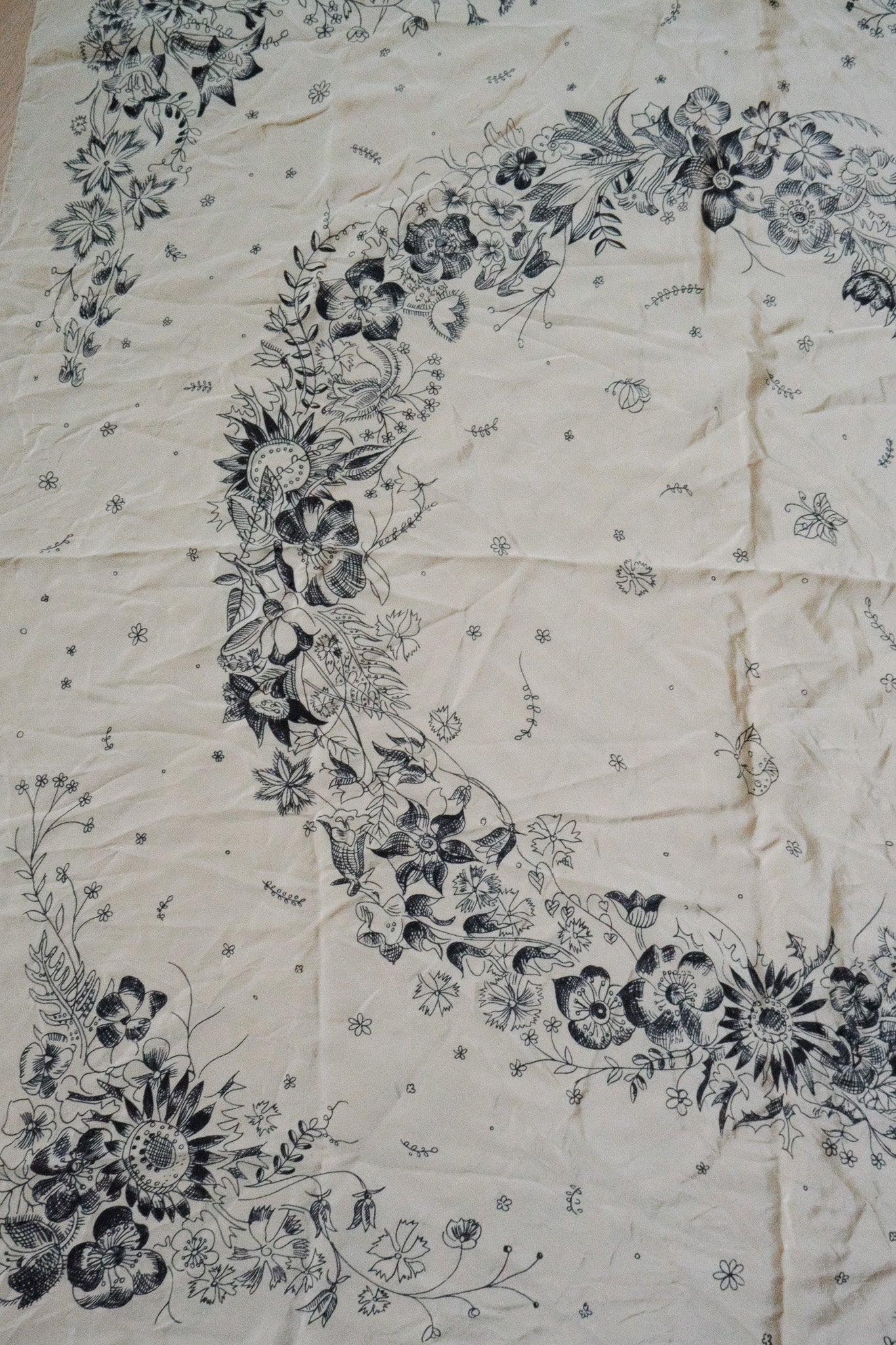 Vintage x Floral Silk Scarf