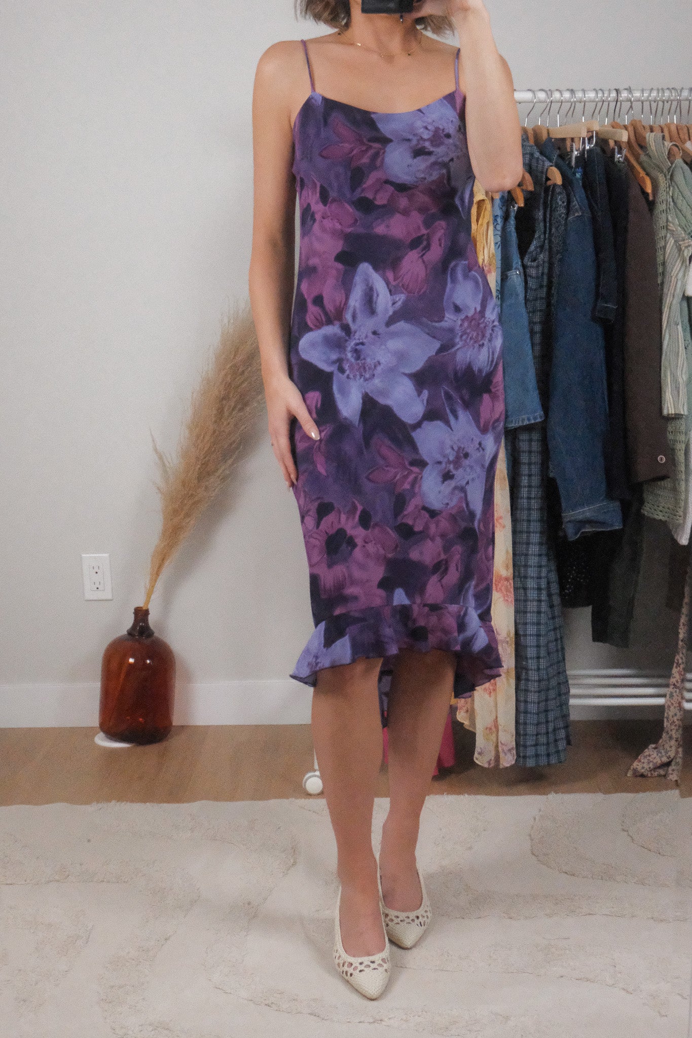 Made in Canada x Vintage x Floral Midi Dress (2/4)