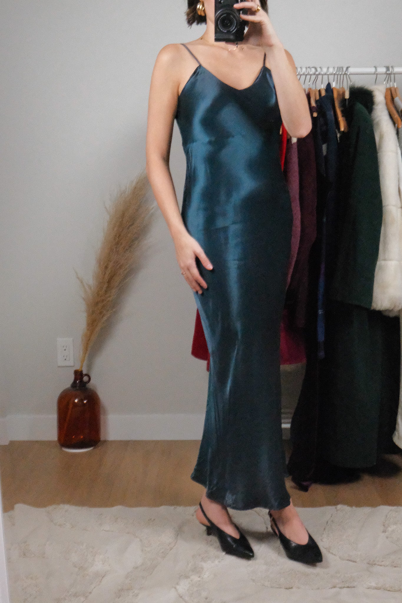 Vintage x Satin Maxi Dress (S)