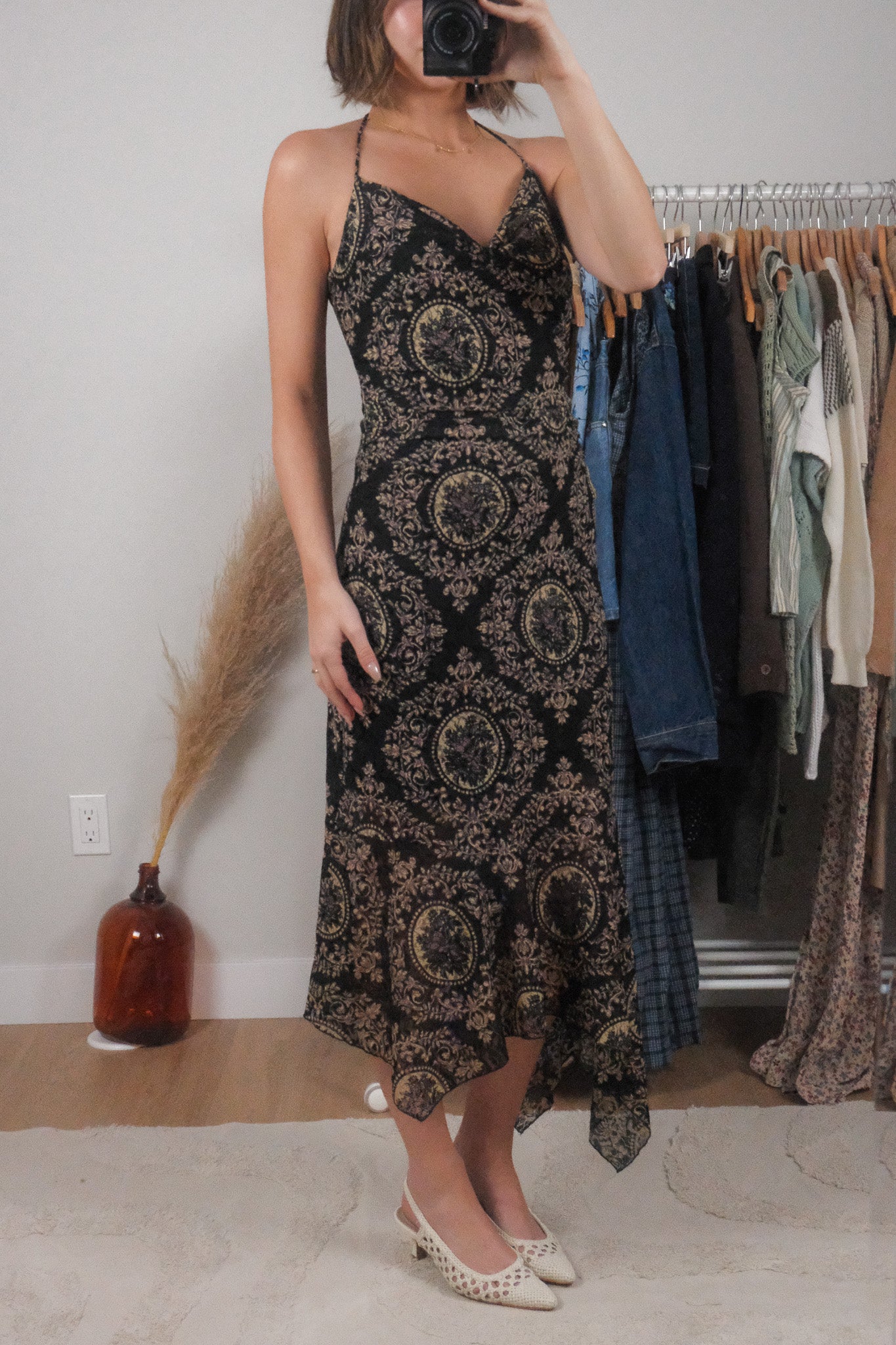 Made in Canada x Vintage x Lace Pattern Midi Dress (6)