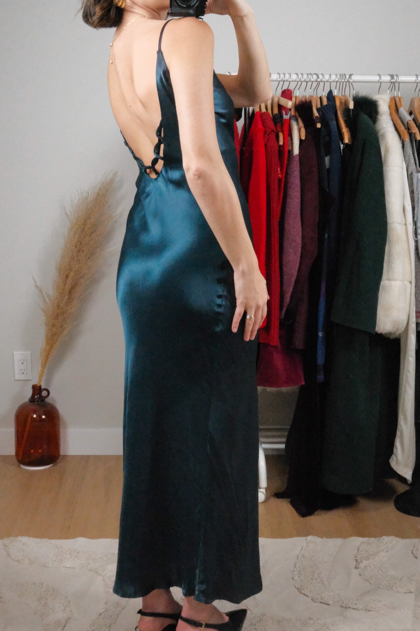Vintage x Satin Maxi Dress (S)